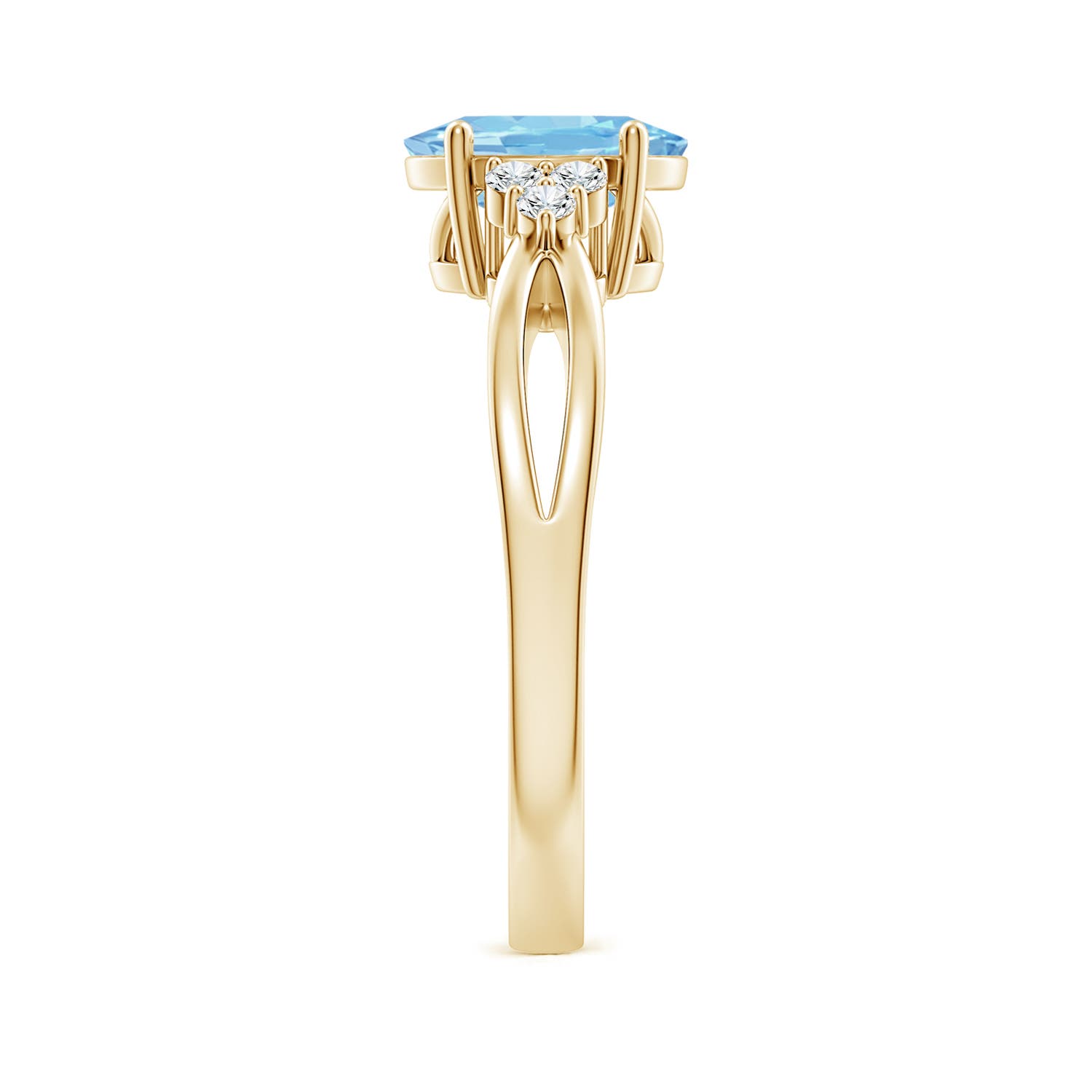 AAAA - Aquamarine / 1.08 CT / 14 KT Yellow Gold