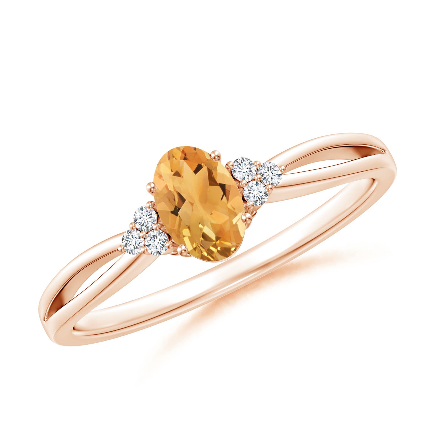 A - Citrine / 0.46 CT / 14 KT Rose Gold