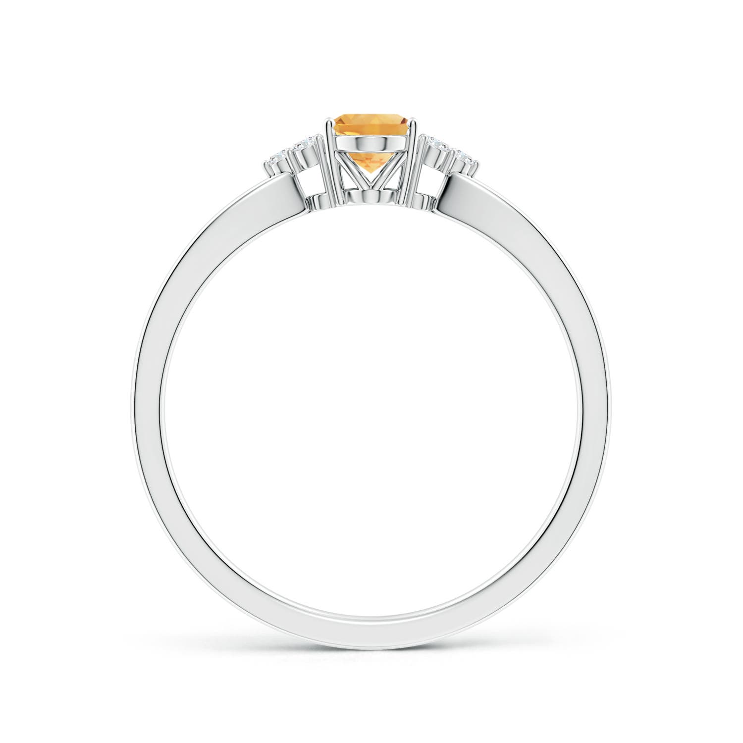 A - Citrine / 0.46 CT / 14 KT White Gold