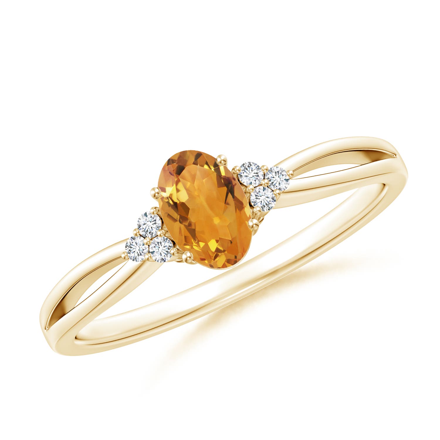 AA - Citrine / 0.46 CT / 14 KT Yellow Gold