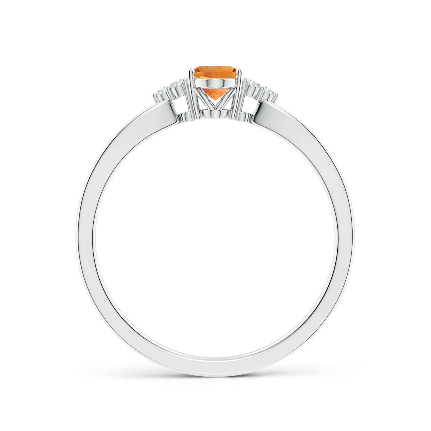 AAA - Citrine / 0.46 CT / 14 KT White Gold