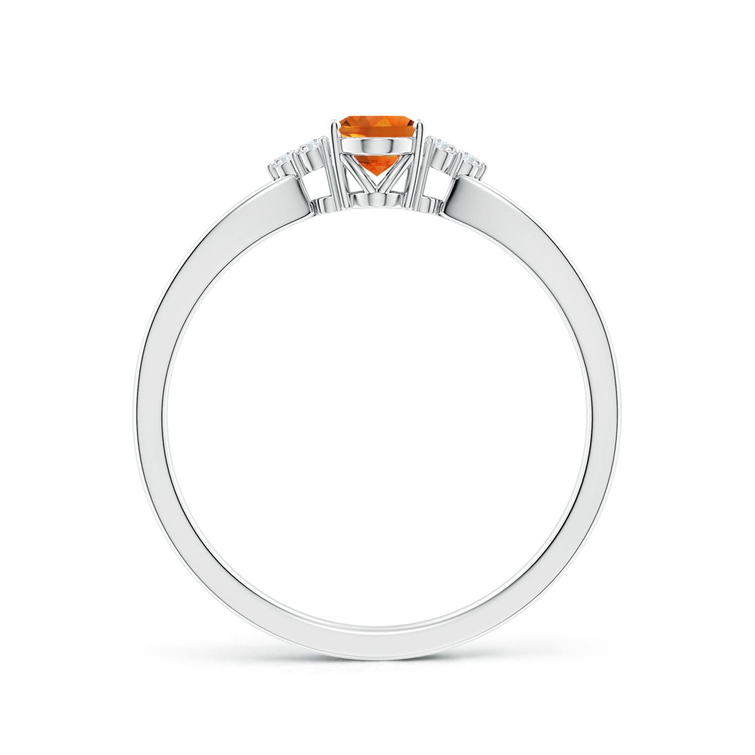 AAAA - Citrine / 0.46 CT / 14 KT White Gold