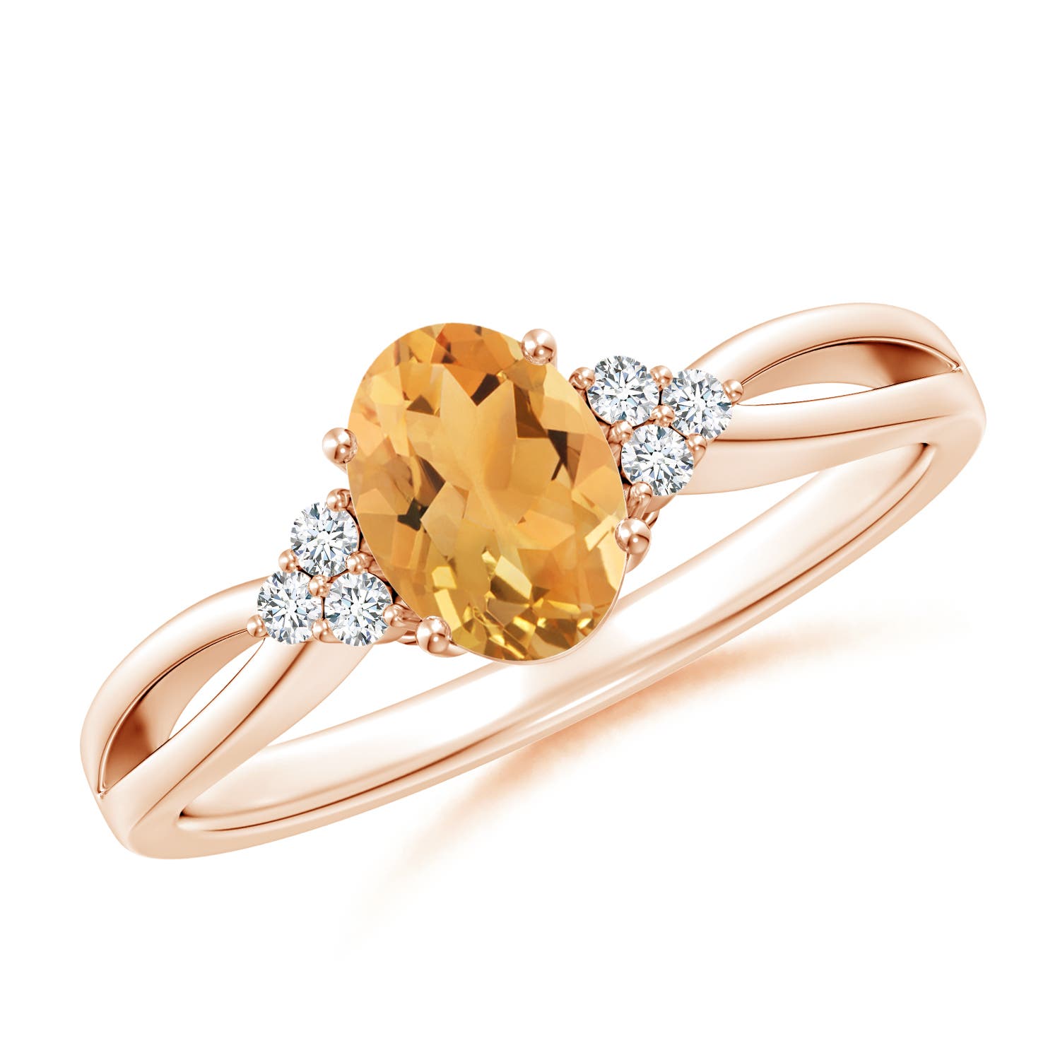 A - Citrine / 0.82 CT / 14 KT Rose Gold