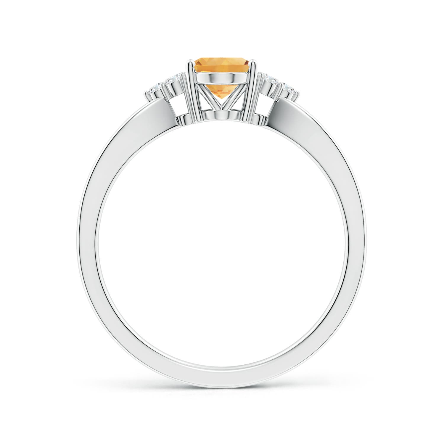 A - Citrine / 0.82 CT / 14 KT White Gold