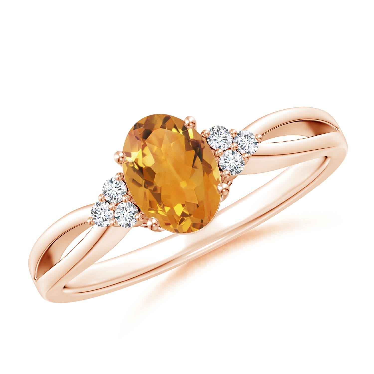 AA - Citrine / 0.82 CT / 14 KT Rose Gold