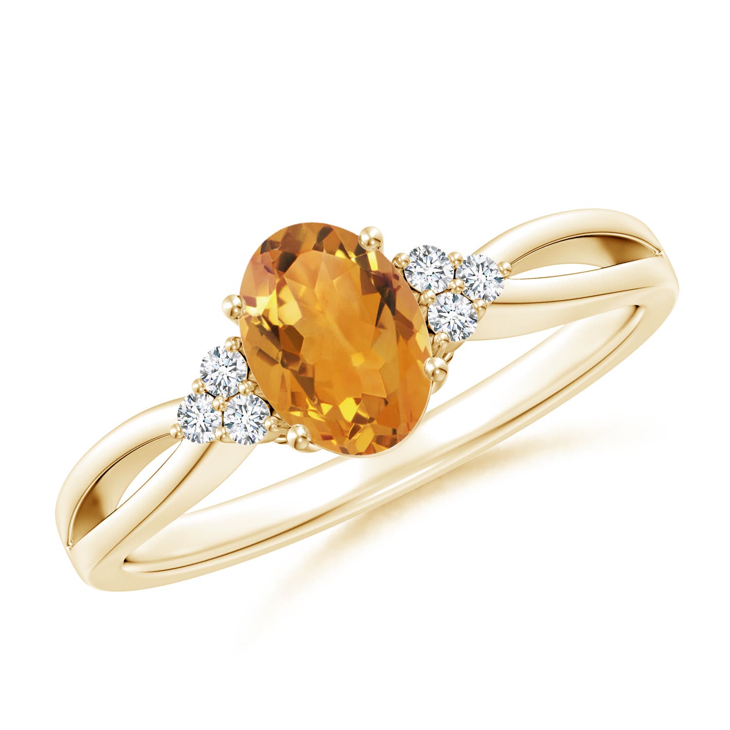 AA - Citrine / 0.82 CT / 14 KT Yellow Gold