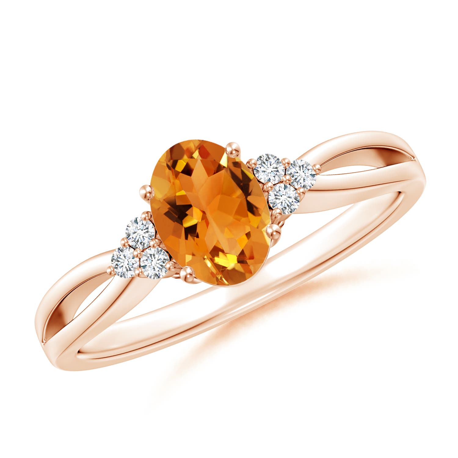 AAA - Citrine / 0.82 CT / 14 KT Rose Gold