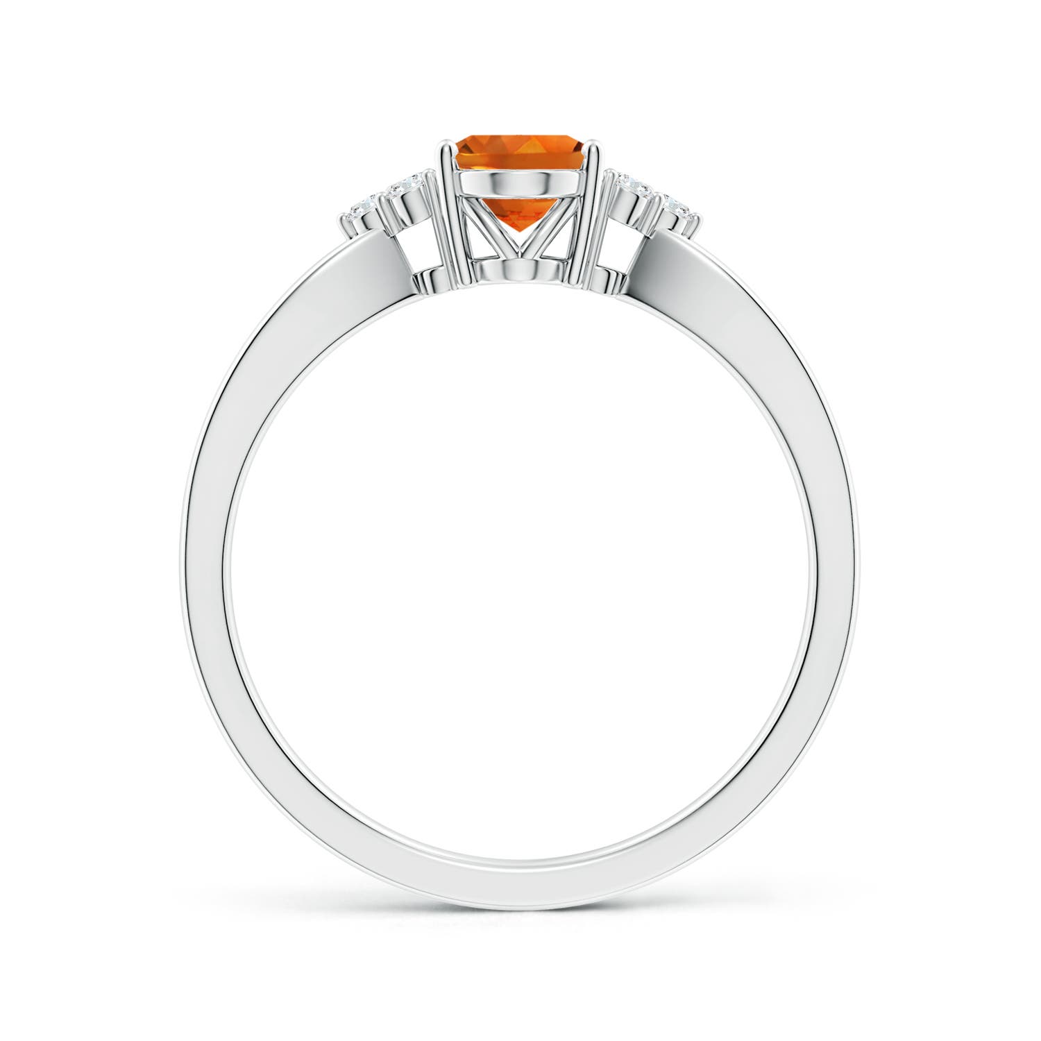 AAAA - Citrine / 0.82 CT / 14 KT White Gold