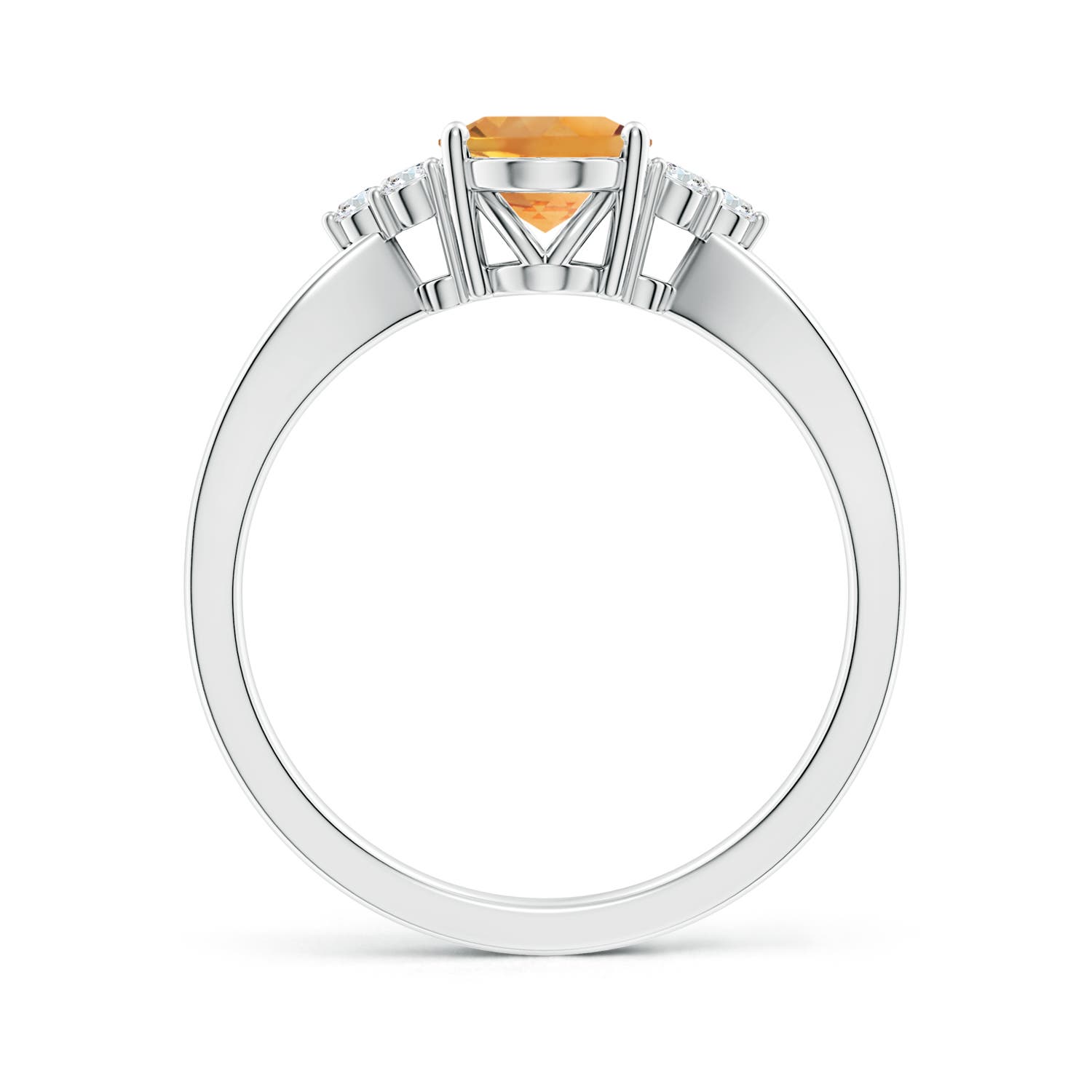 AA - Citrine / 1.18 CT / 14 KT White Gold