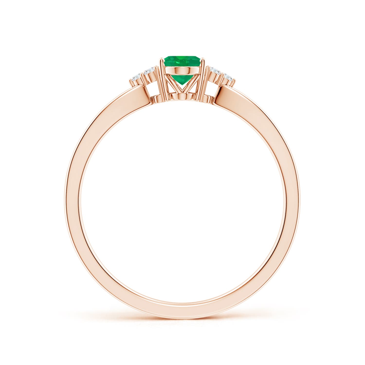 AA - Emerald / 0.46 CT / 14 KT Rose Gold