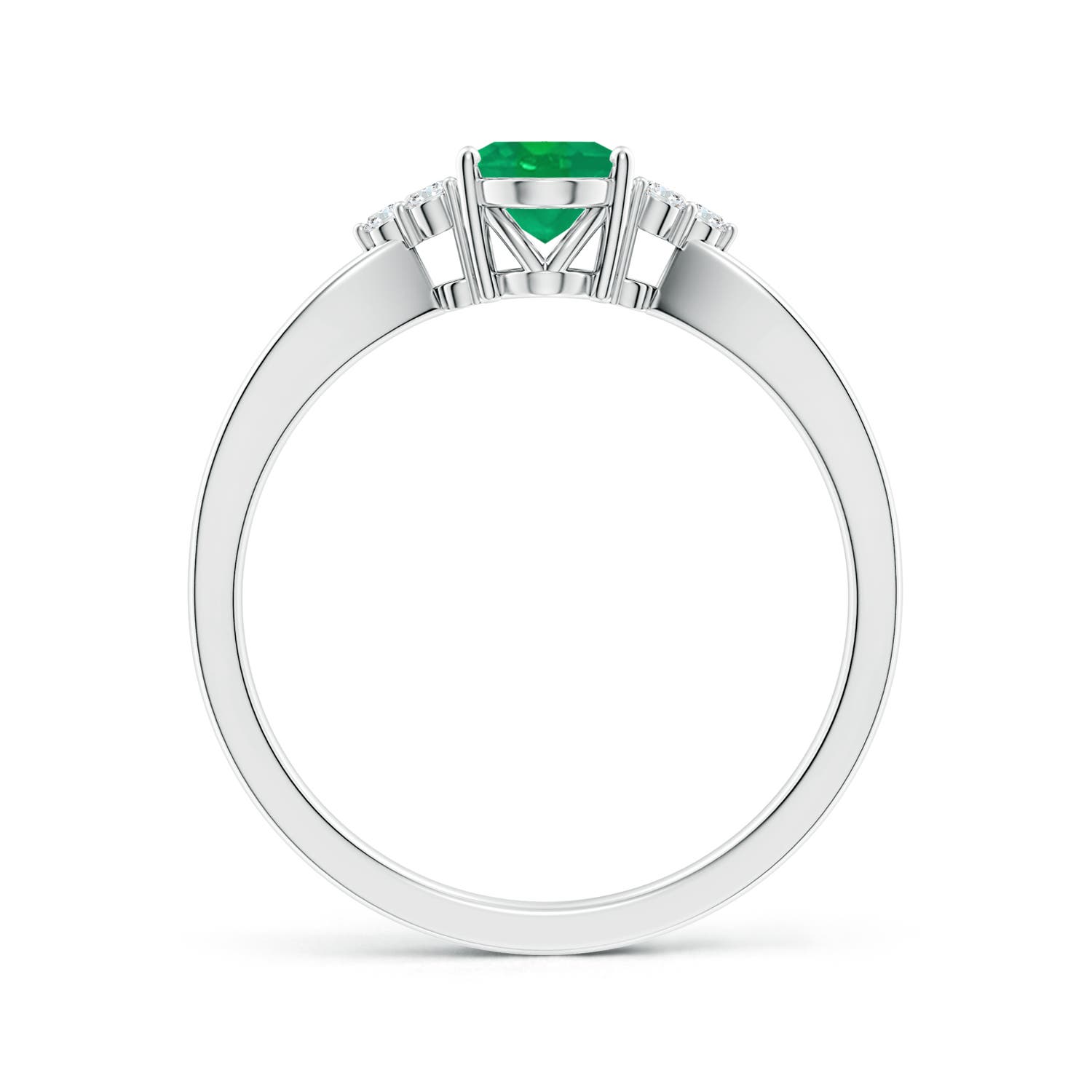 AA - Emerald / 0.73 CT / 14 KT White Gold