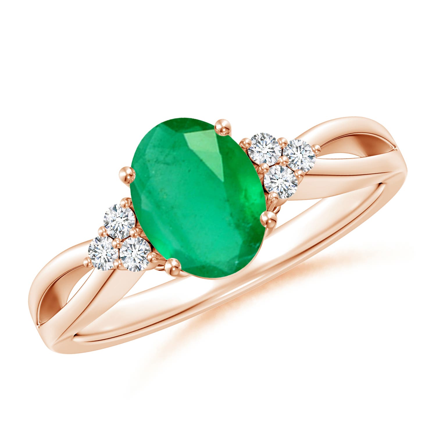 A - Emerald / 1.18 CT / 14 KT Rose Gold