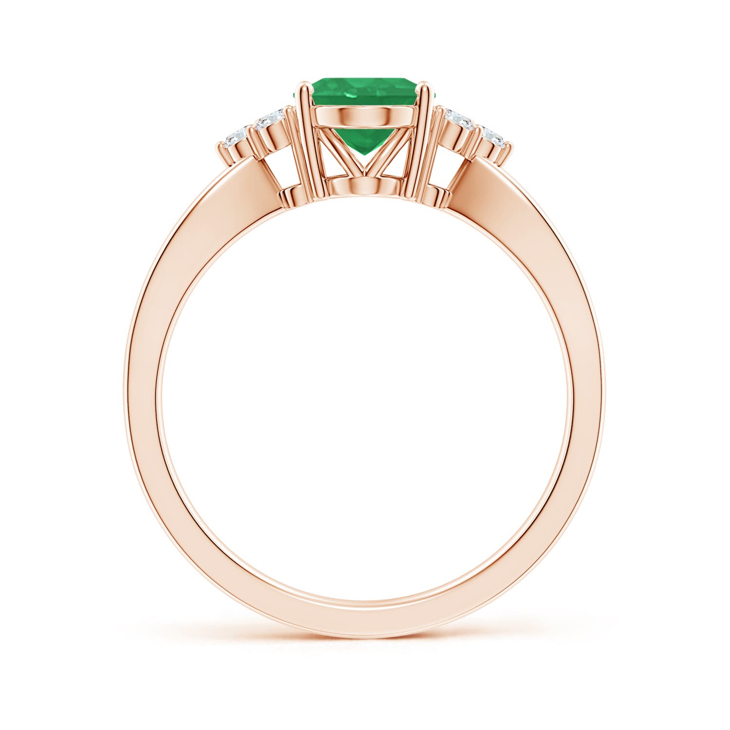 A - Emerald / 1.18 CT / 14 KT Rose Gold