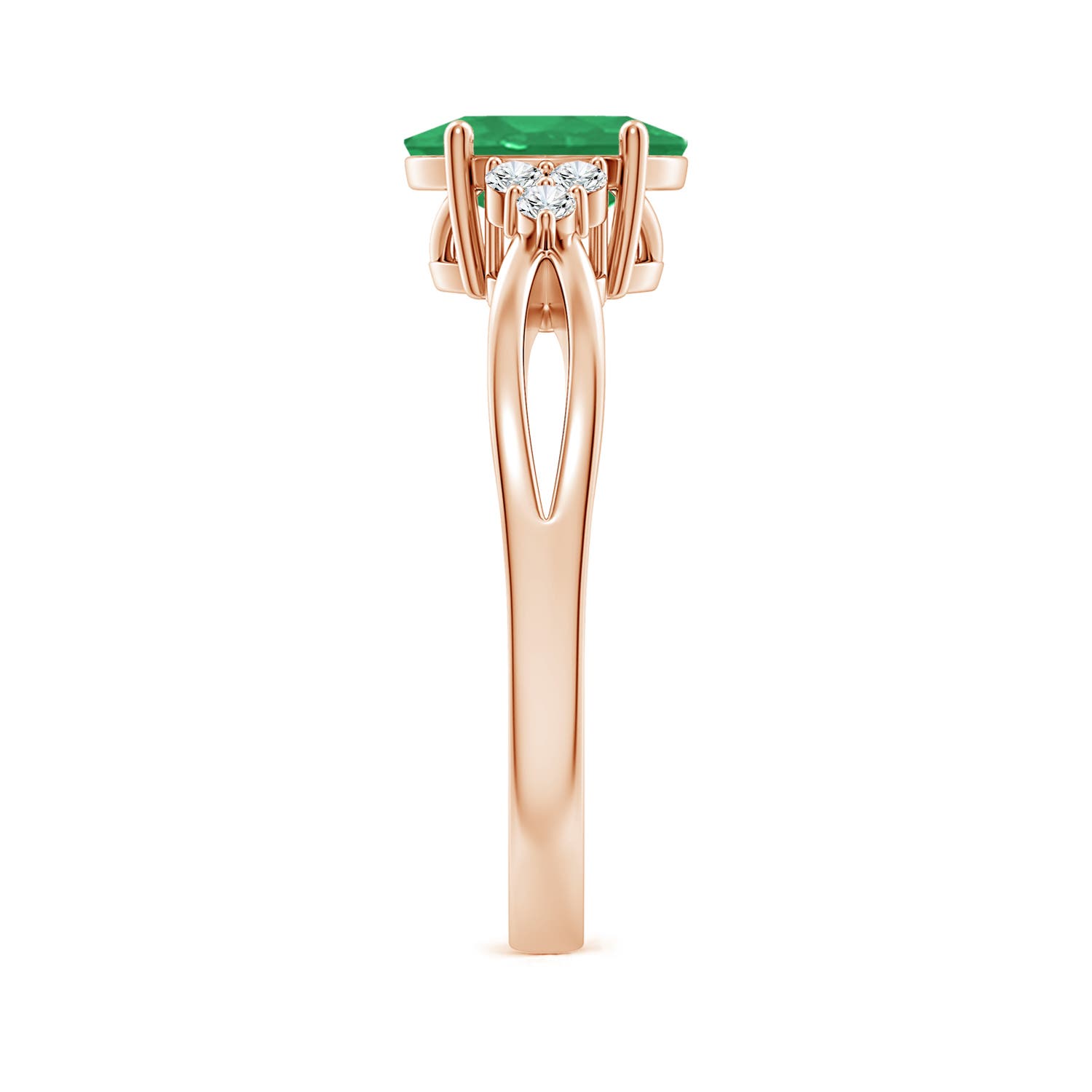 A - Emerald / 1.18 CT / 14 KT Rose Gold