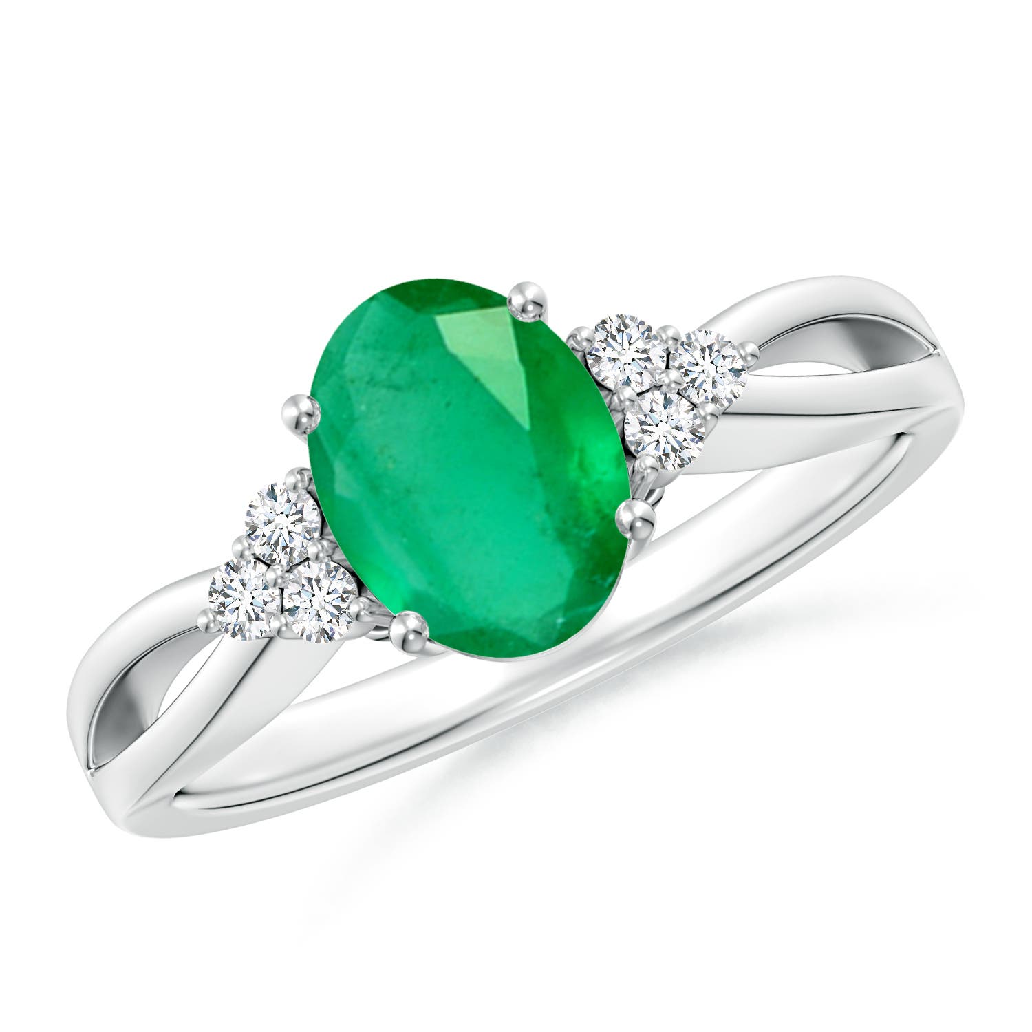 A - Emerald / 1.18 CT / 14 KT White Gold