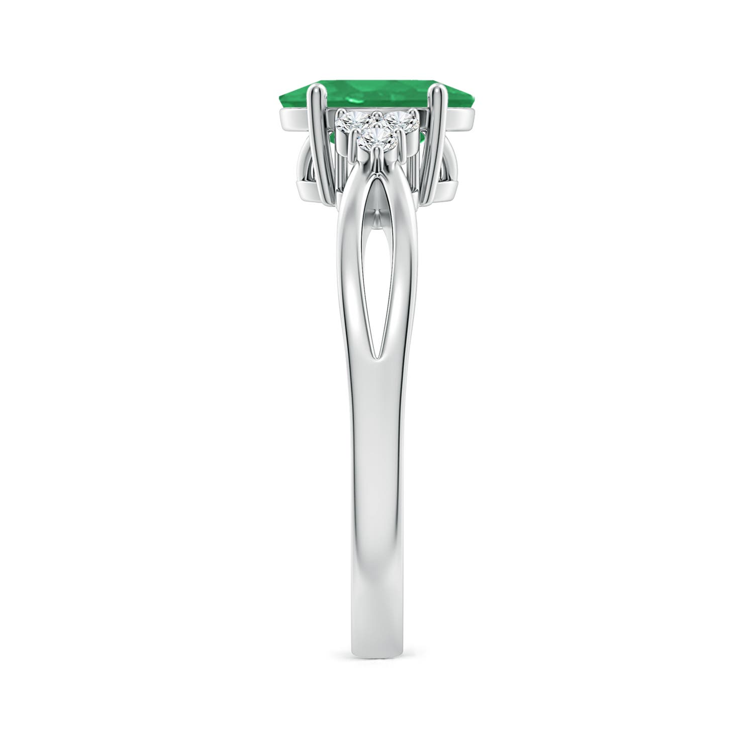 A - Emerald / 1.18 CT / 14 KT White Gold