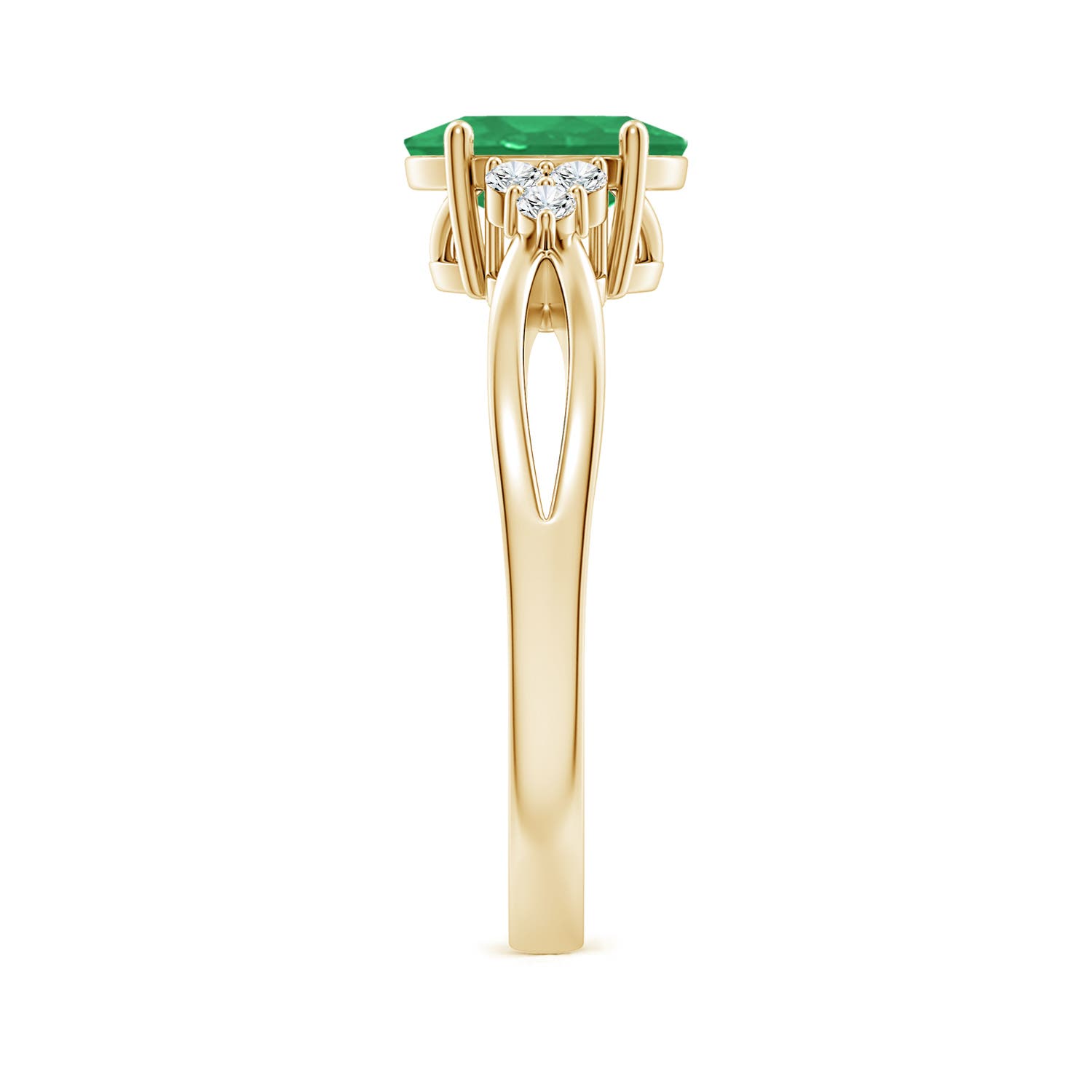 A - Emerald / 1.18 CT / 14 KT Yellow Gold