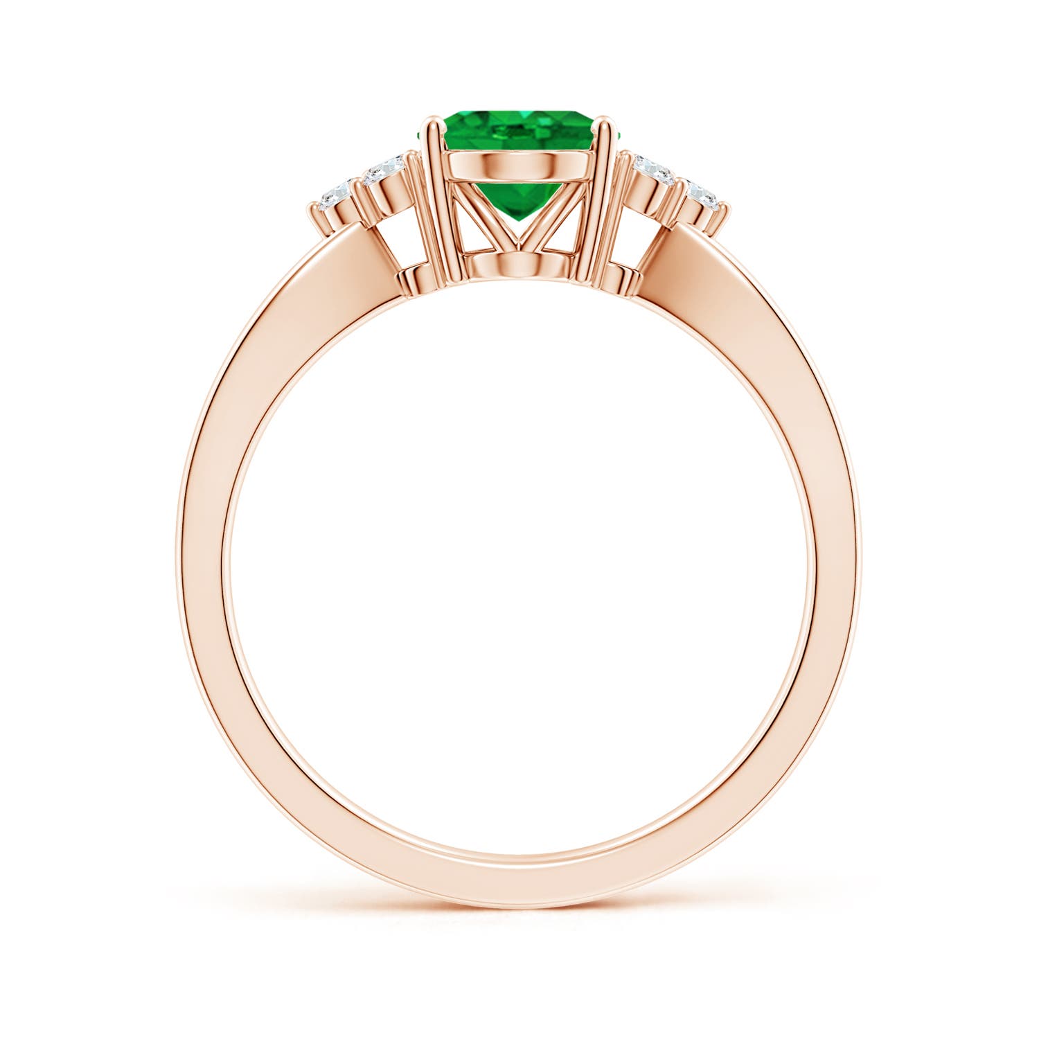 AAA - Emerald / 1.18 CT / 14 KT Rose Gold