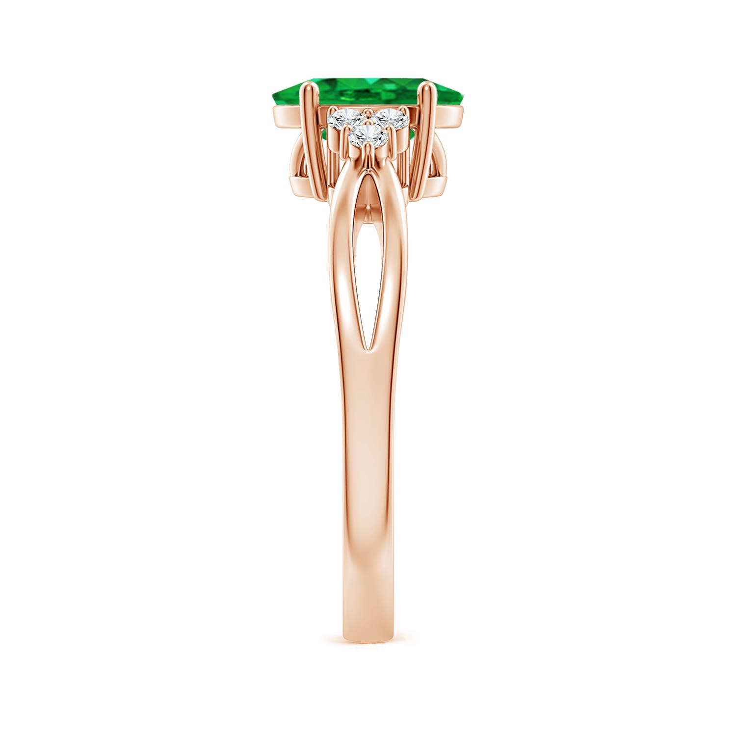 AAA - Emerald / 1.18 CT / 14 KT Rose Gold