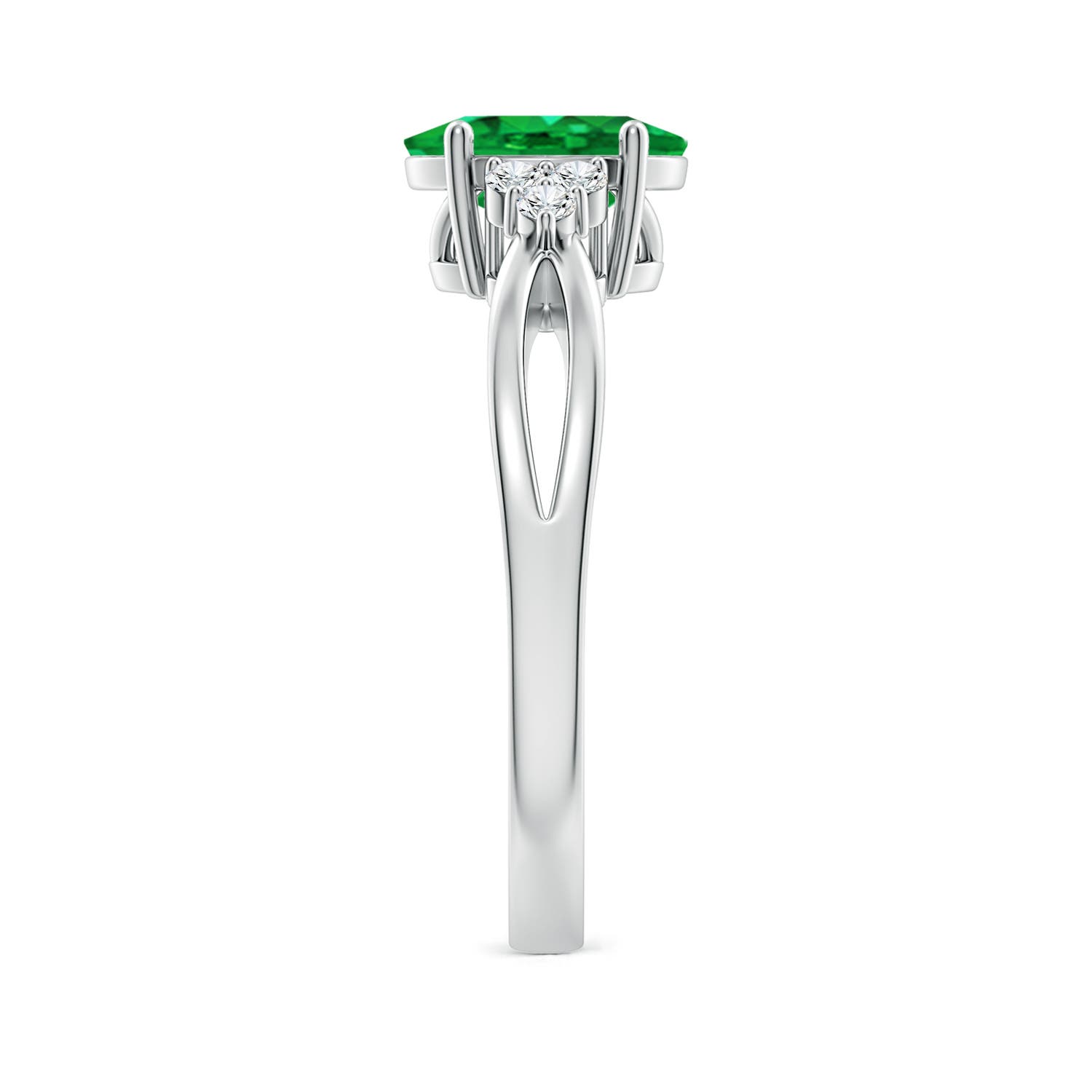 AAA - Emerald / 1.18 CT / 14 KT White Gold