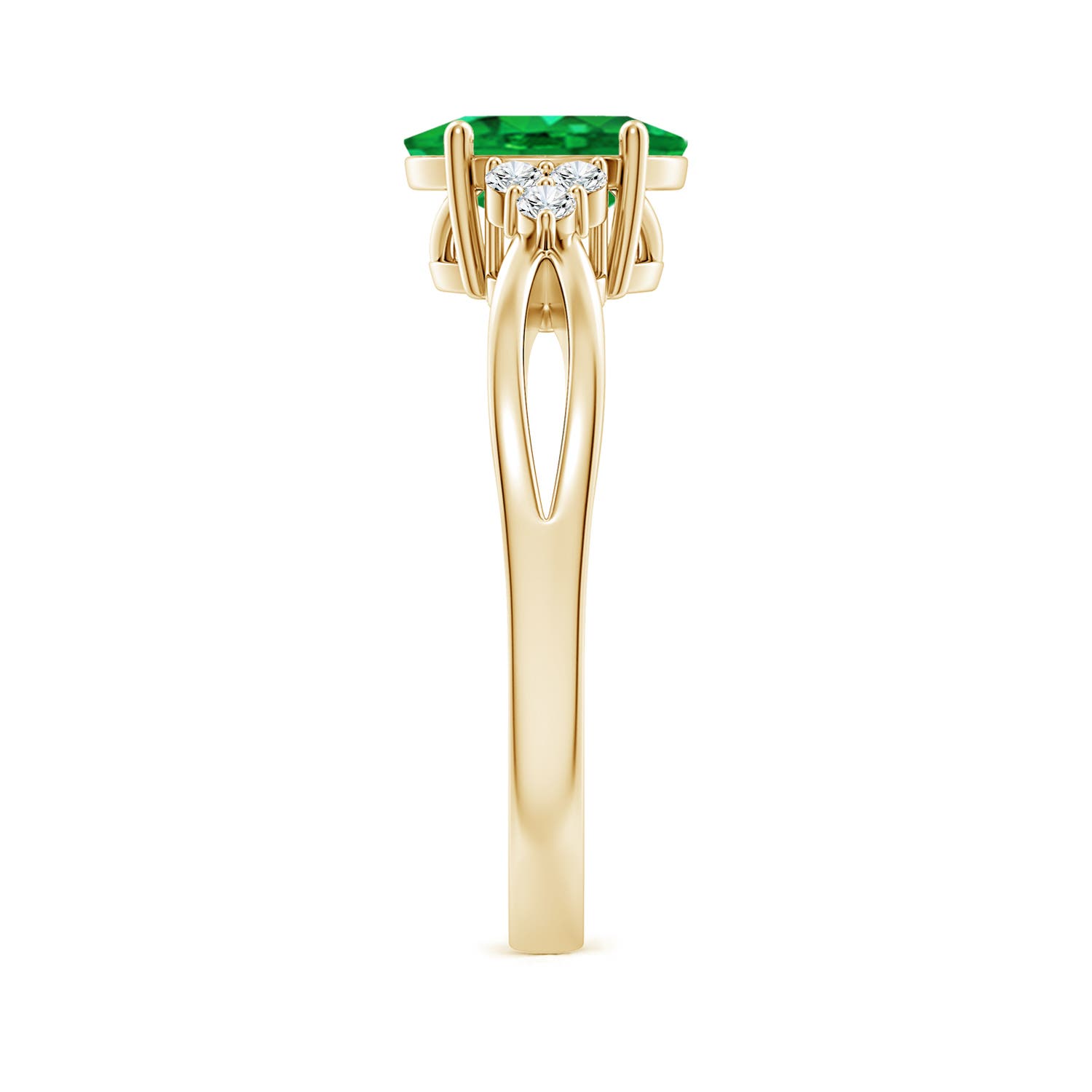 AAA - Emerald / 1.18 CT / 14 KT Yellow Gold