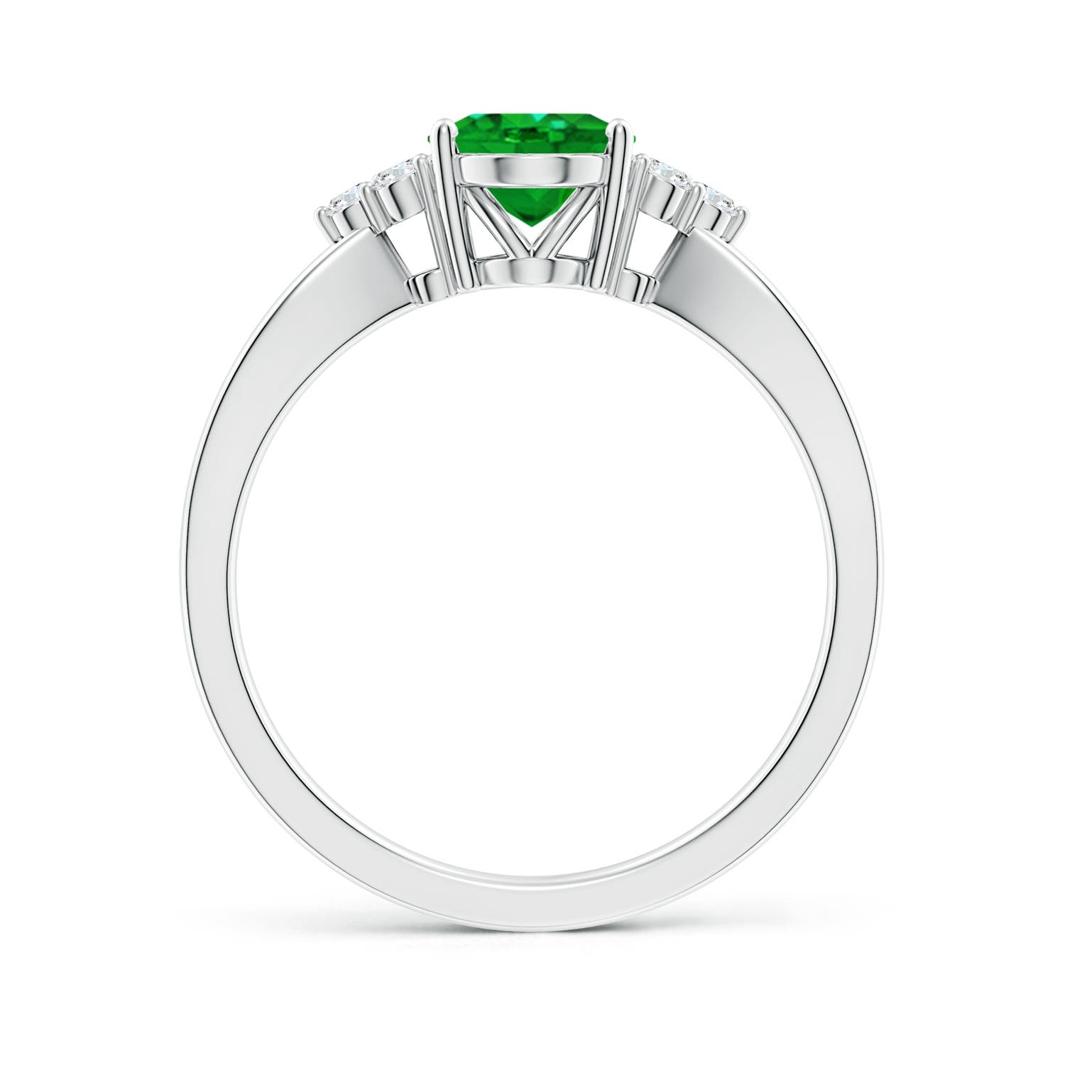 AAAA - Emerald / 1.18 CT / 14 KT White Gold