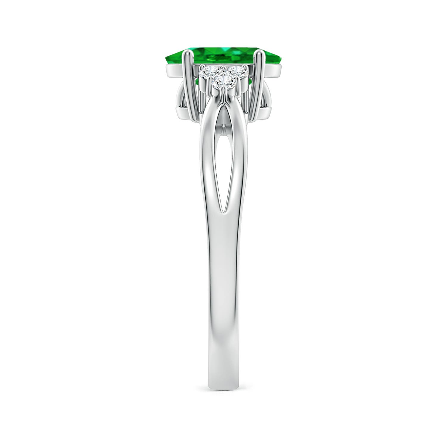 AAAA - Emerald / 1.18 CT / 14 KT White Gold