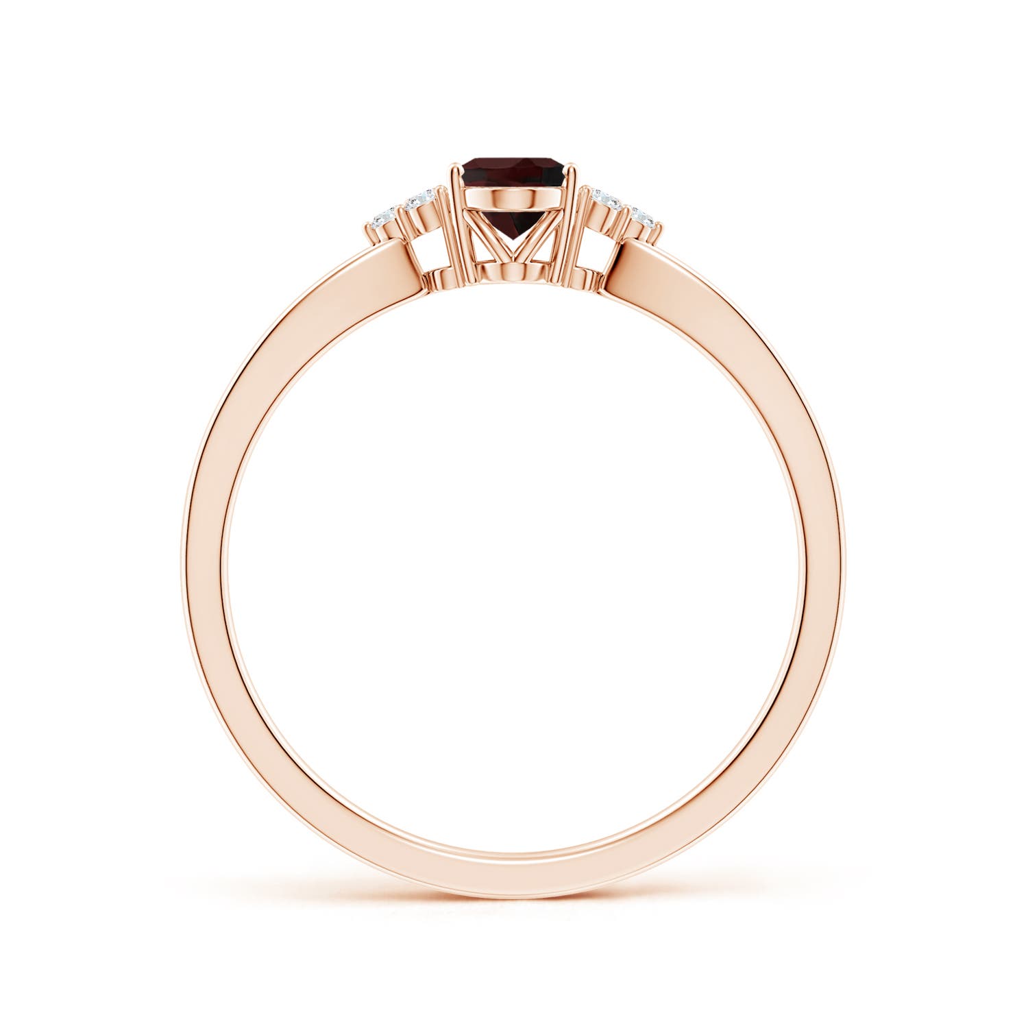 A - Garnet / 0.61 CT / 14 KT Rose Gold