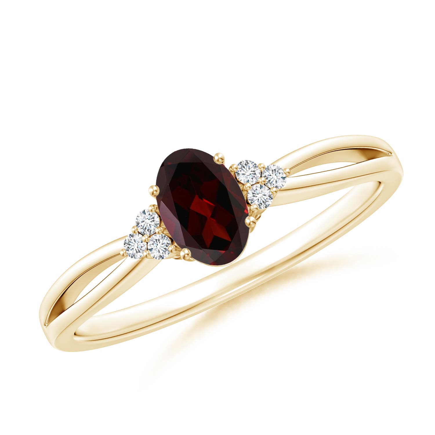 A - Garnet / 0.61 CT / 14 KT Yellow Gold