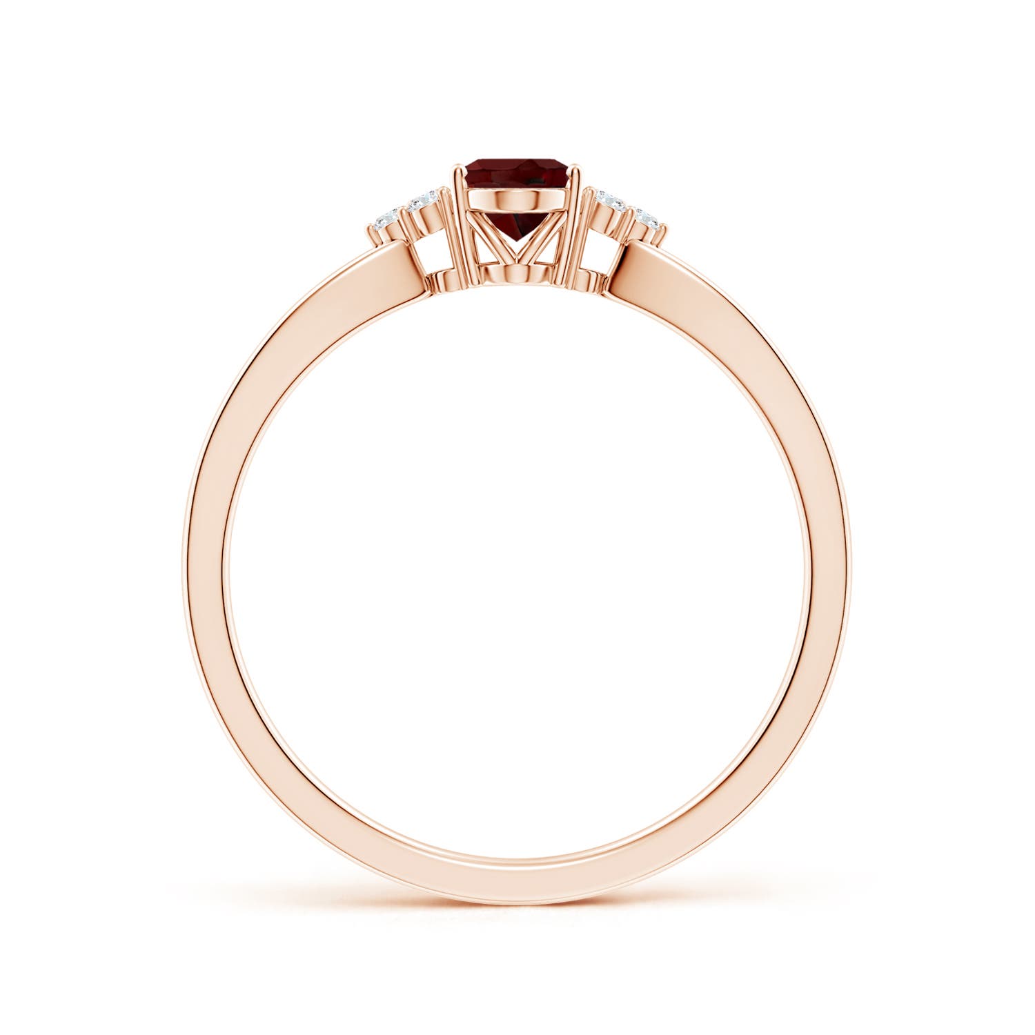 AAA - Garnet / 0.61 CT / 14 KT Rose Gold