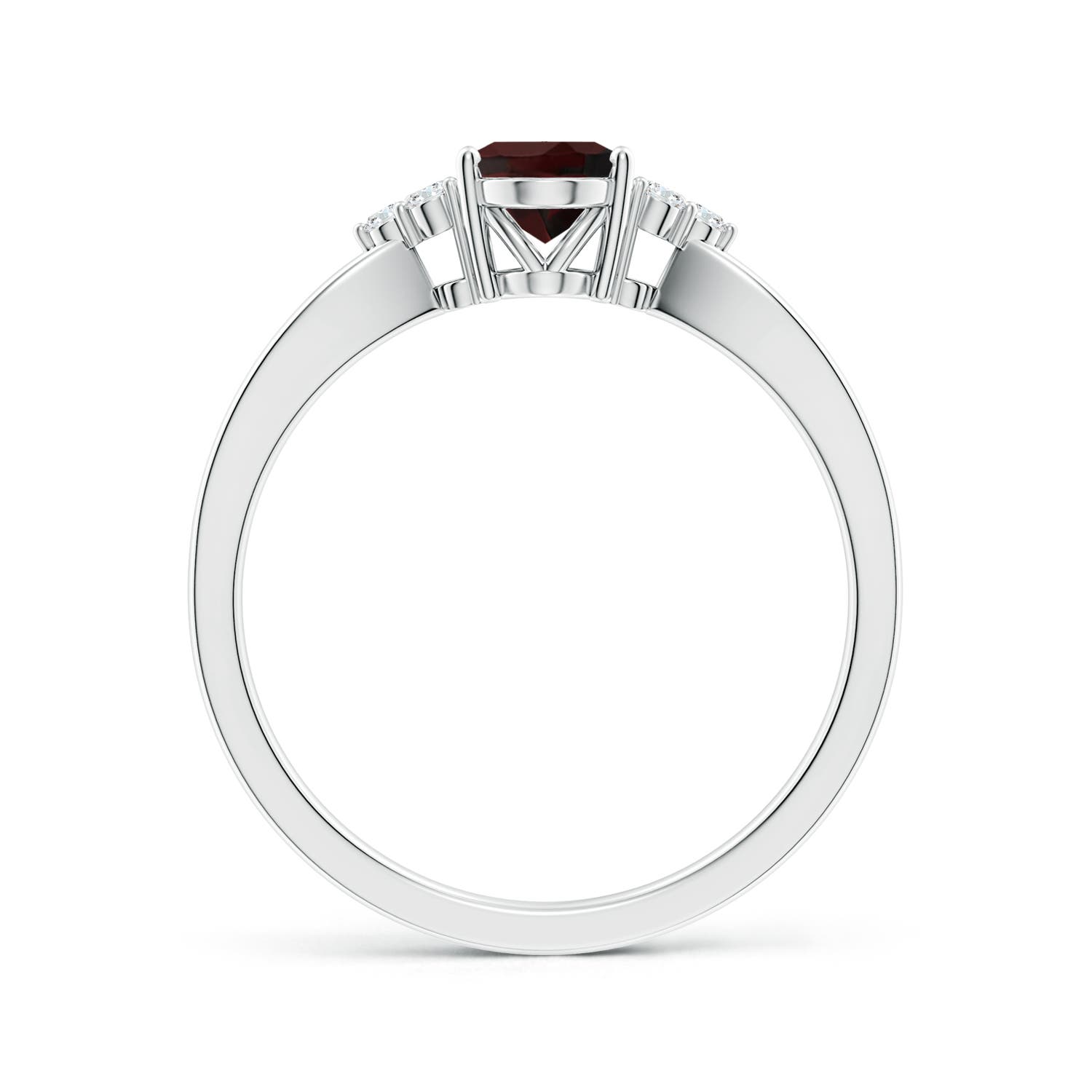 A - Garnet / 0.97 CT / 14 KT White Gold