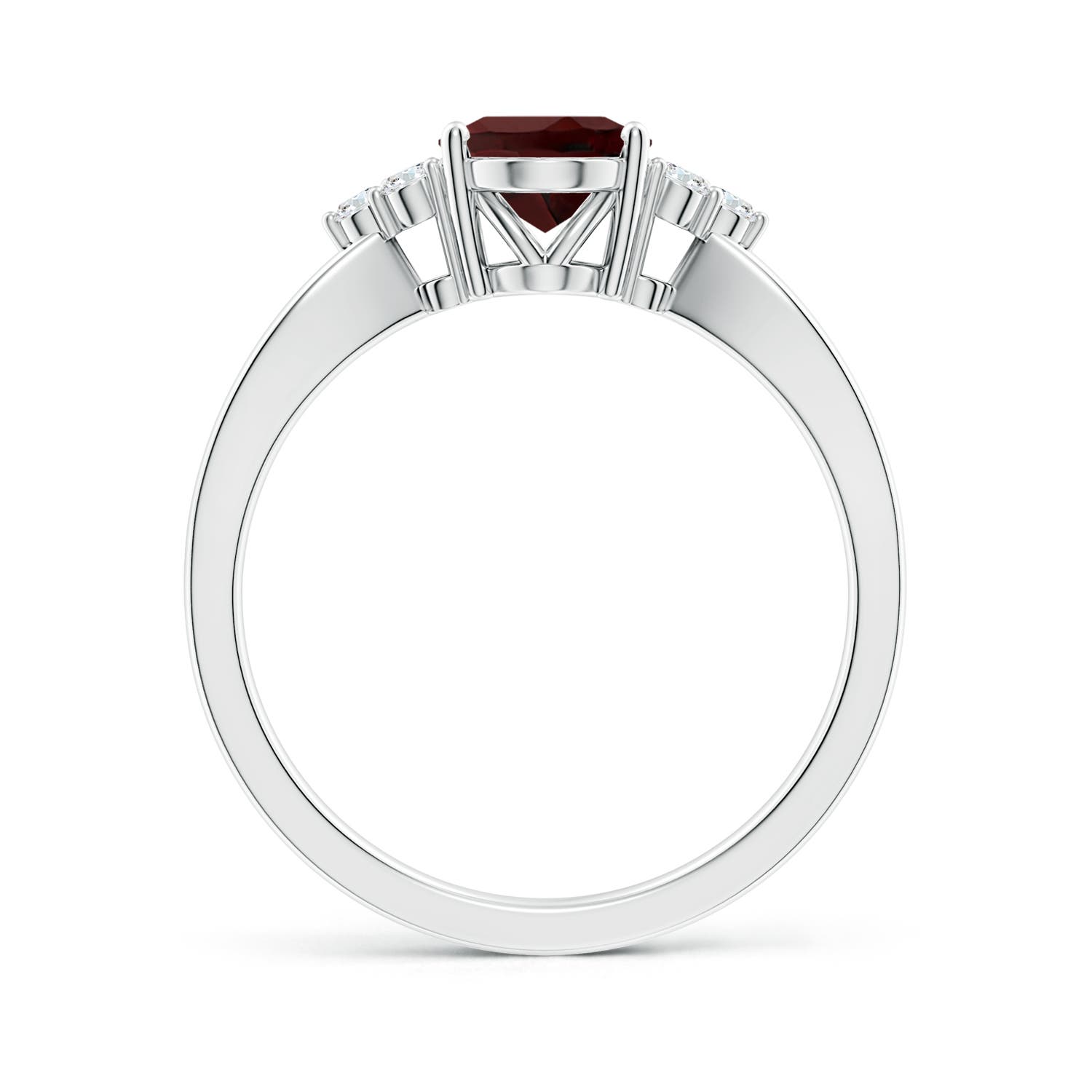 AA - Garnet / 1.53 CT / 14 KT White Gold