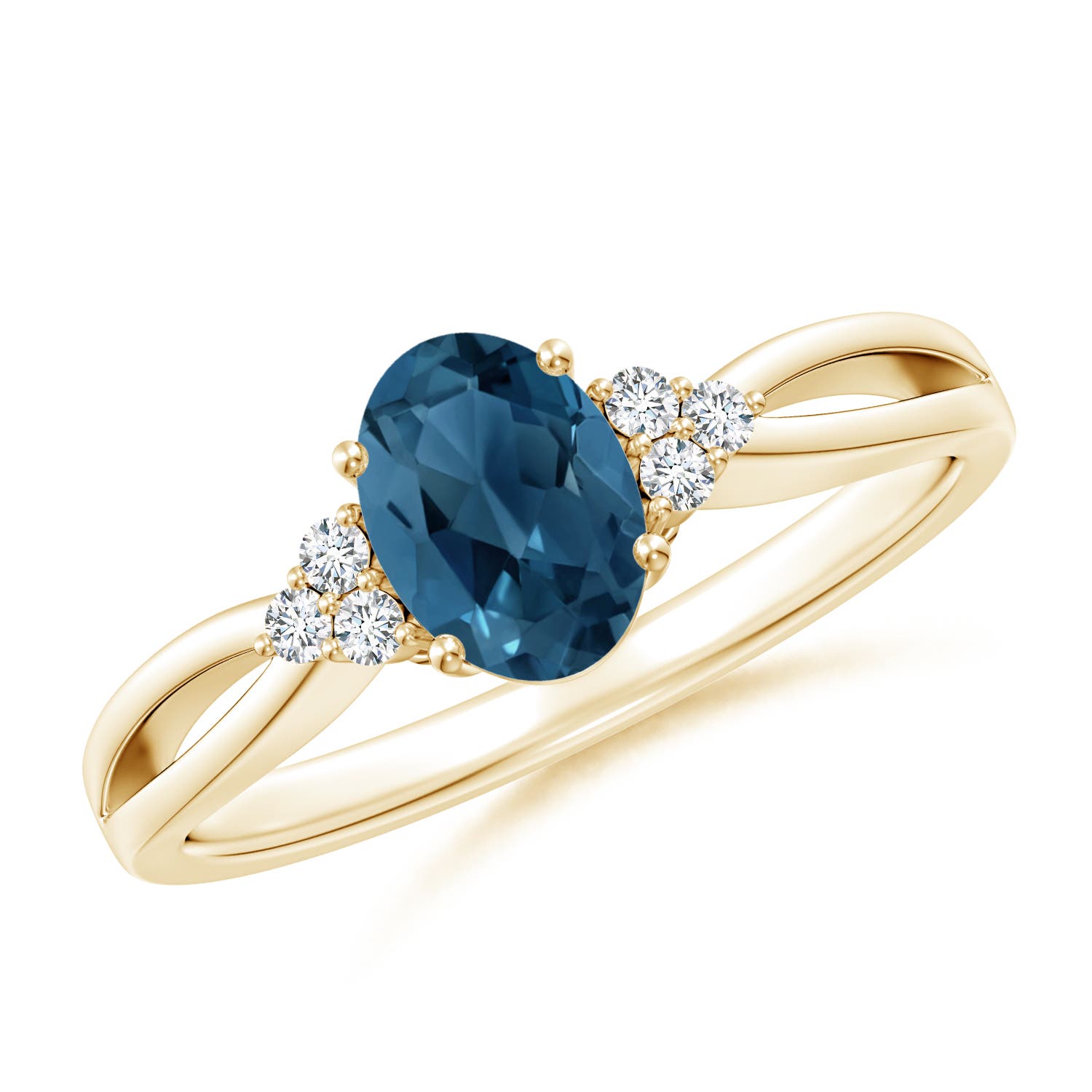 AA - London Blue Topaz / 1.02 CT / 14 KT Yellow Gold