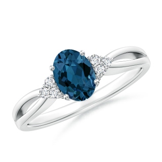 Oval AAA London Blue Topaz