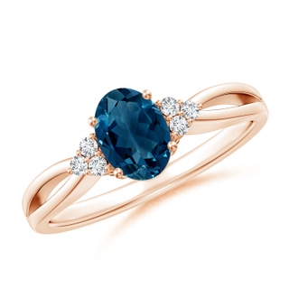 Oval AAAA London Blue Topaz