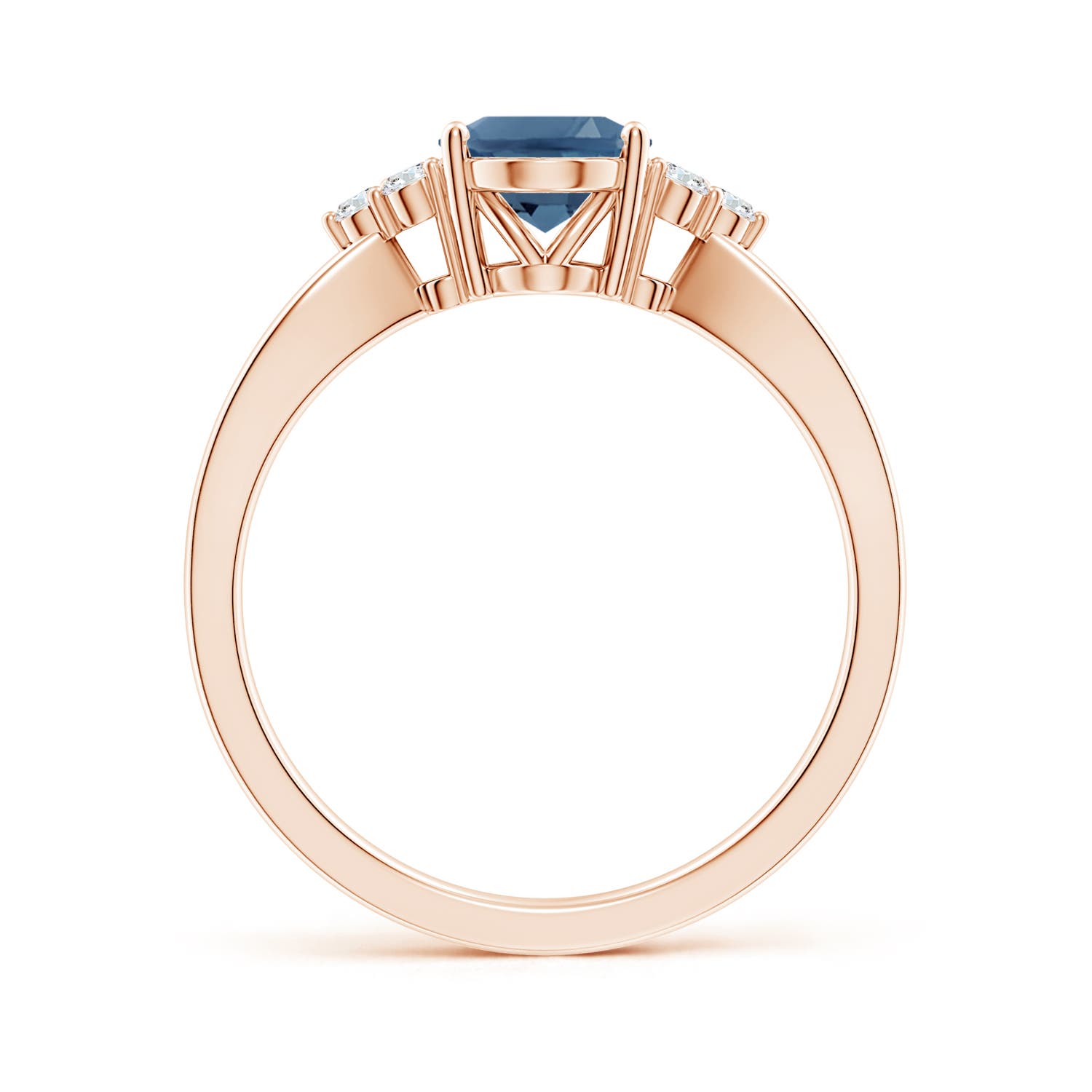 A - London Blue Topaz / 1.58 CT / 14 KT Rose Gold