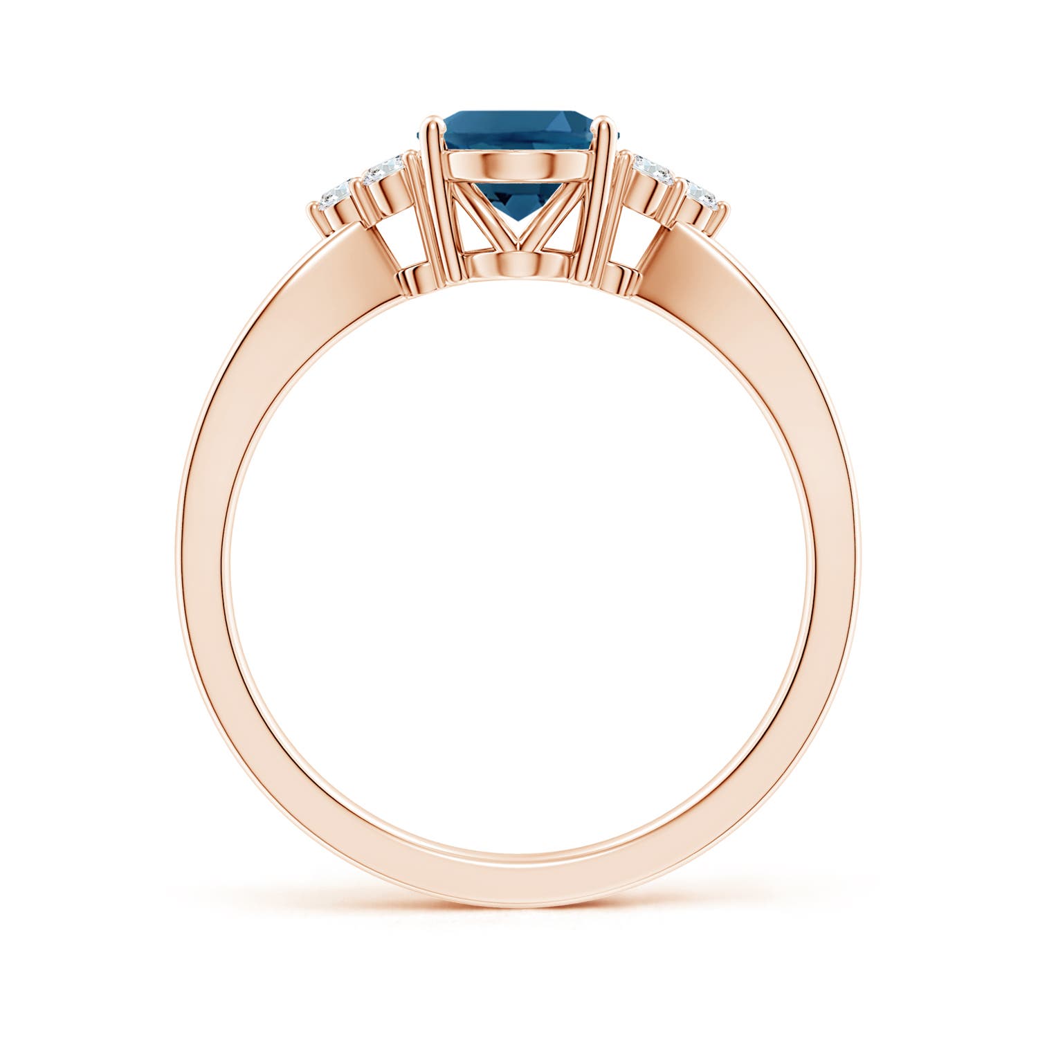 AAA - London Blue Topaz / 1.58 CT / 14 KT Rose Gold