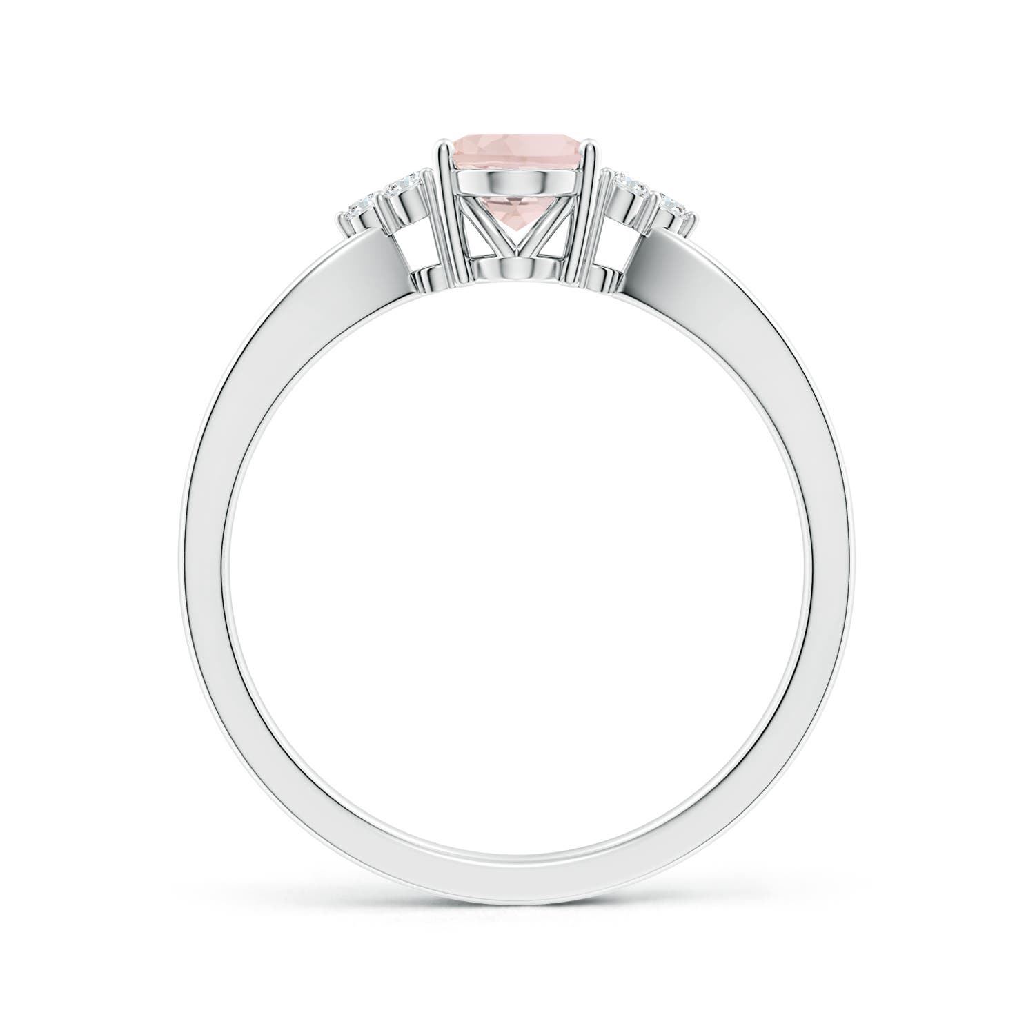 A - Morganite / 0.77 CT / 14 KT White Gold