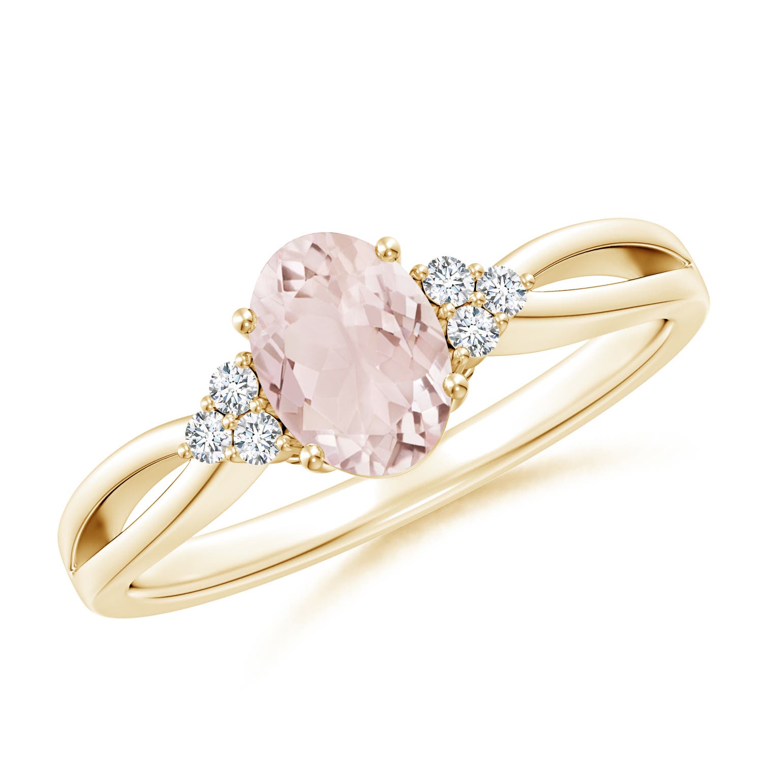 A - Morganite / 0.77 CT / 14 KT Yellow Gold