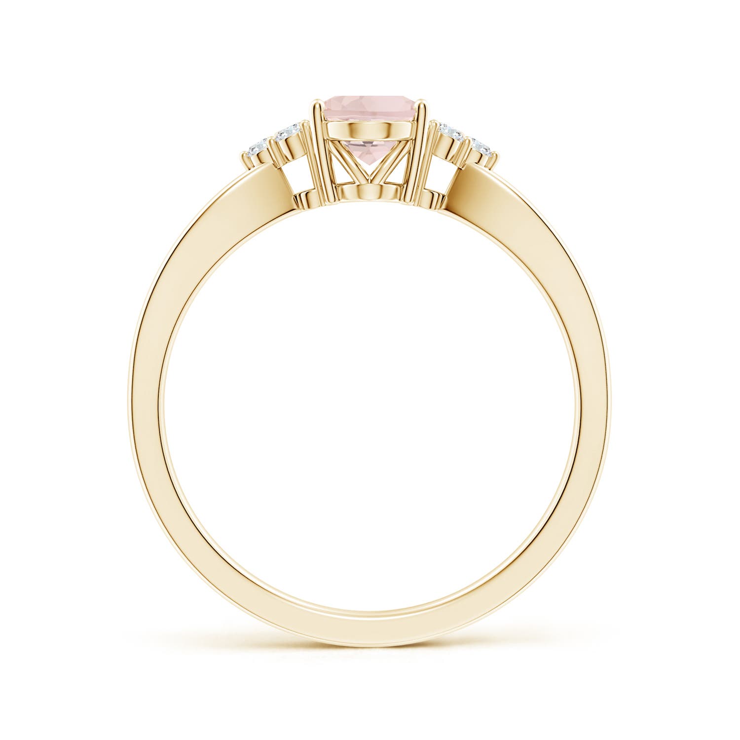 A - Morganite / 0.77 CT / 14 KT Yellow Gold