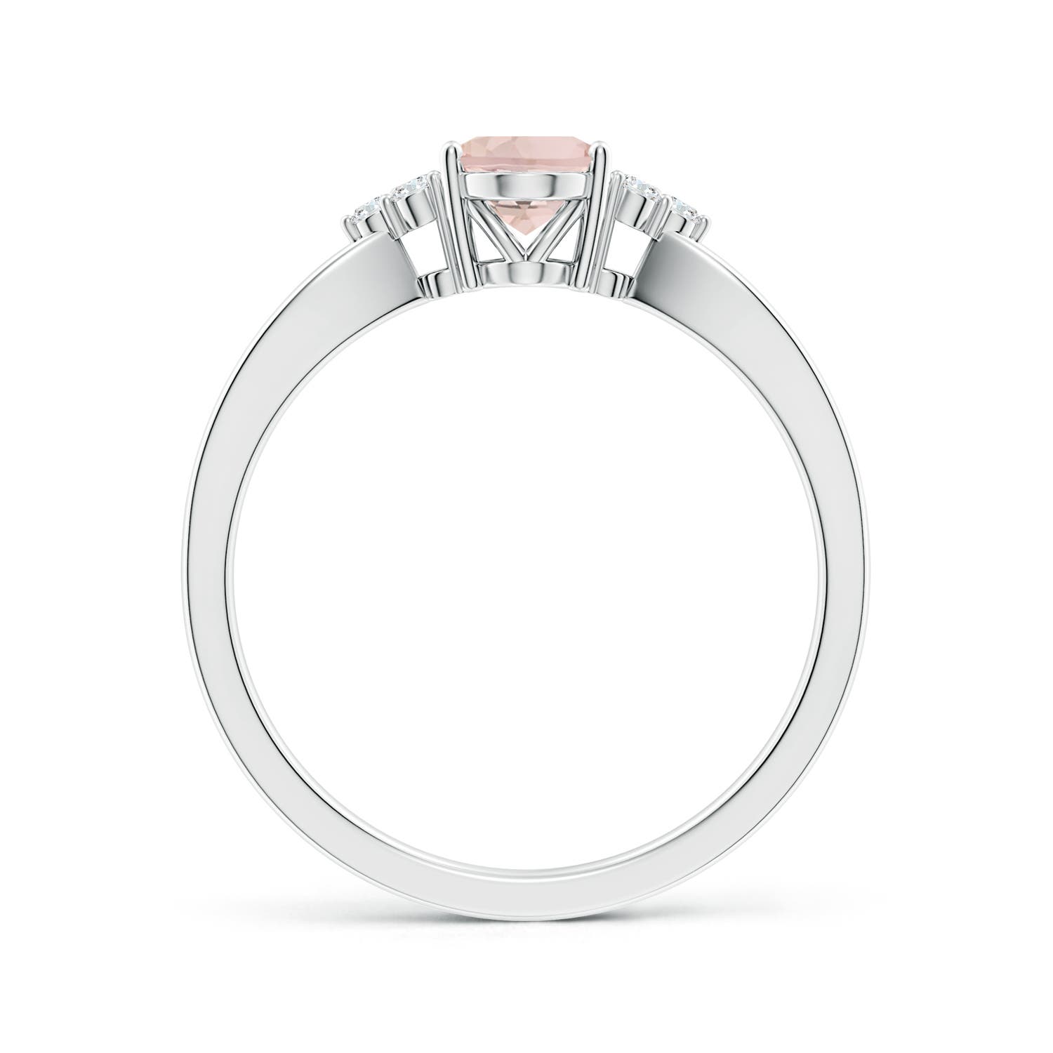 AA - Morganite / 0.77 CT / 14 KT White Gold