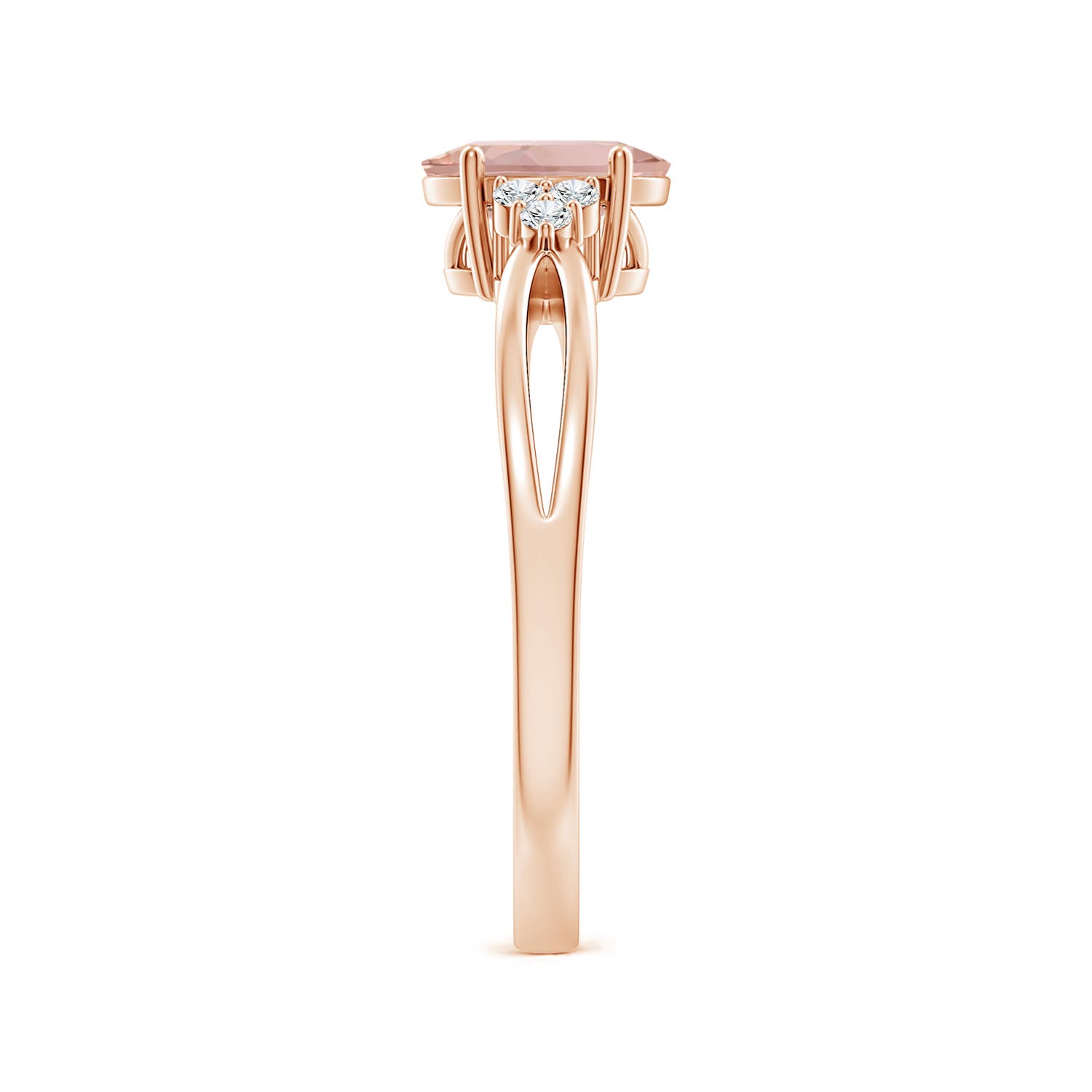 AAAA - Morganite / 0.77 CT / 14 KT Rose Gold