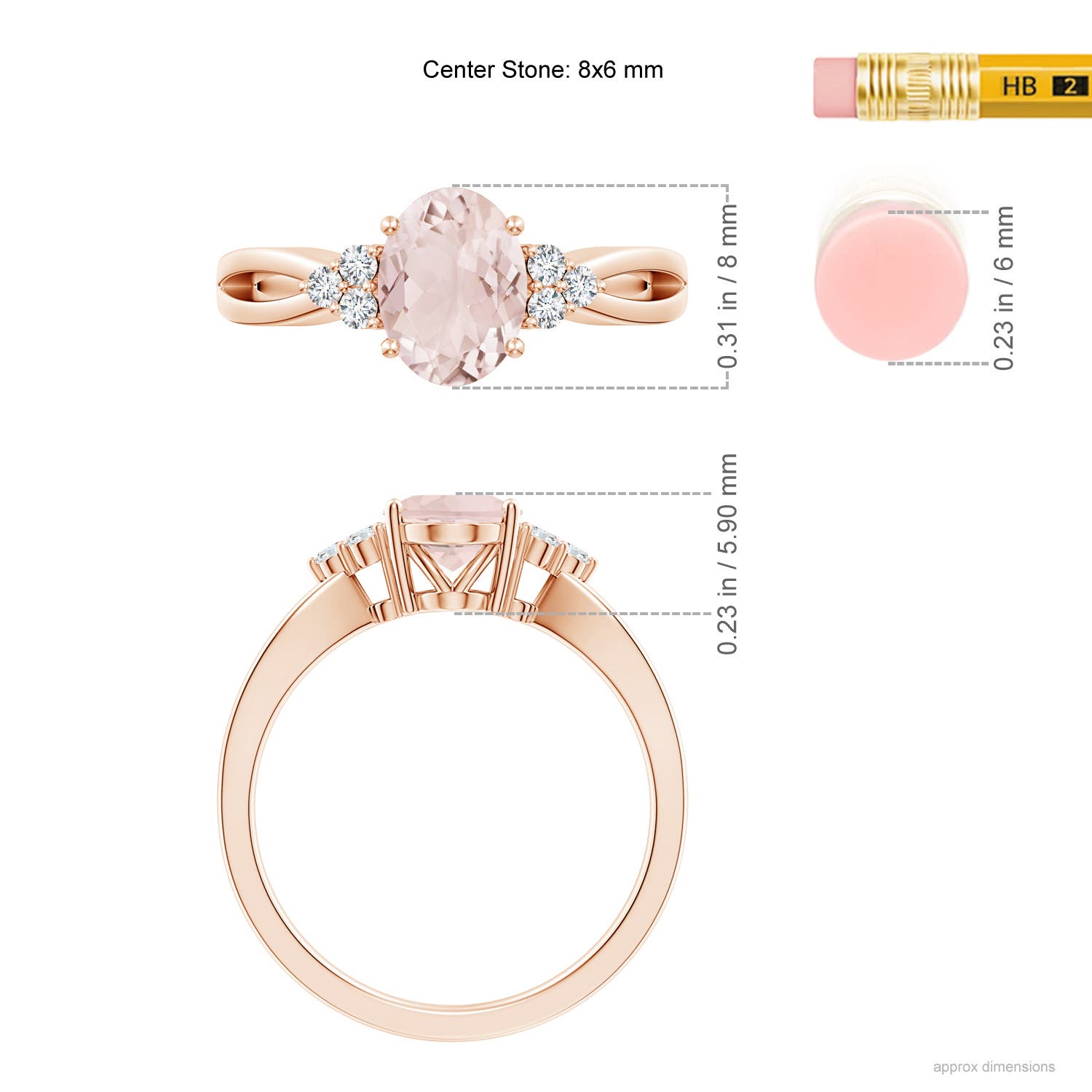 A - Morganite / 1.18 CT / 14 KT Rose Gold