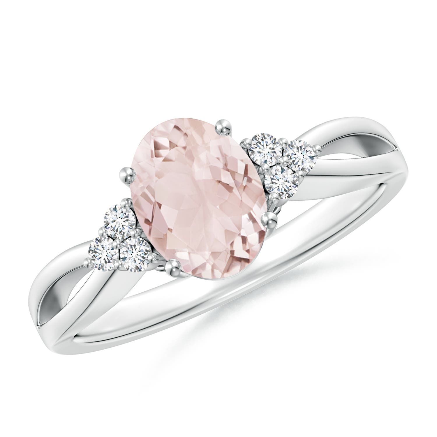 A - Morganite / 1.18 CT / 14 KT White Gold