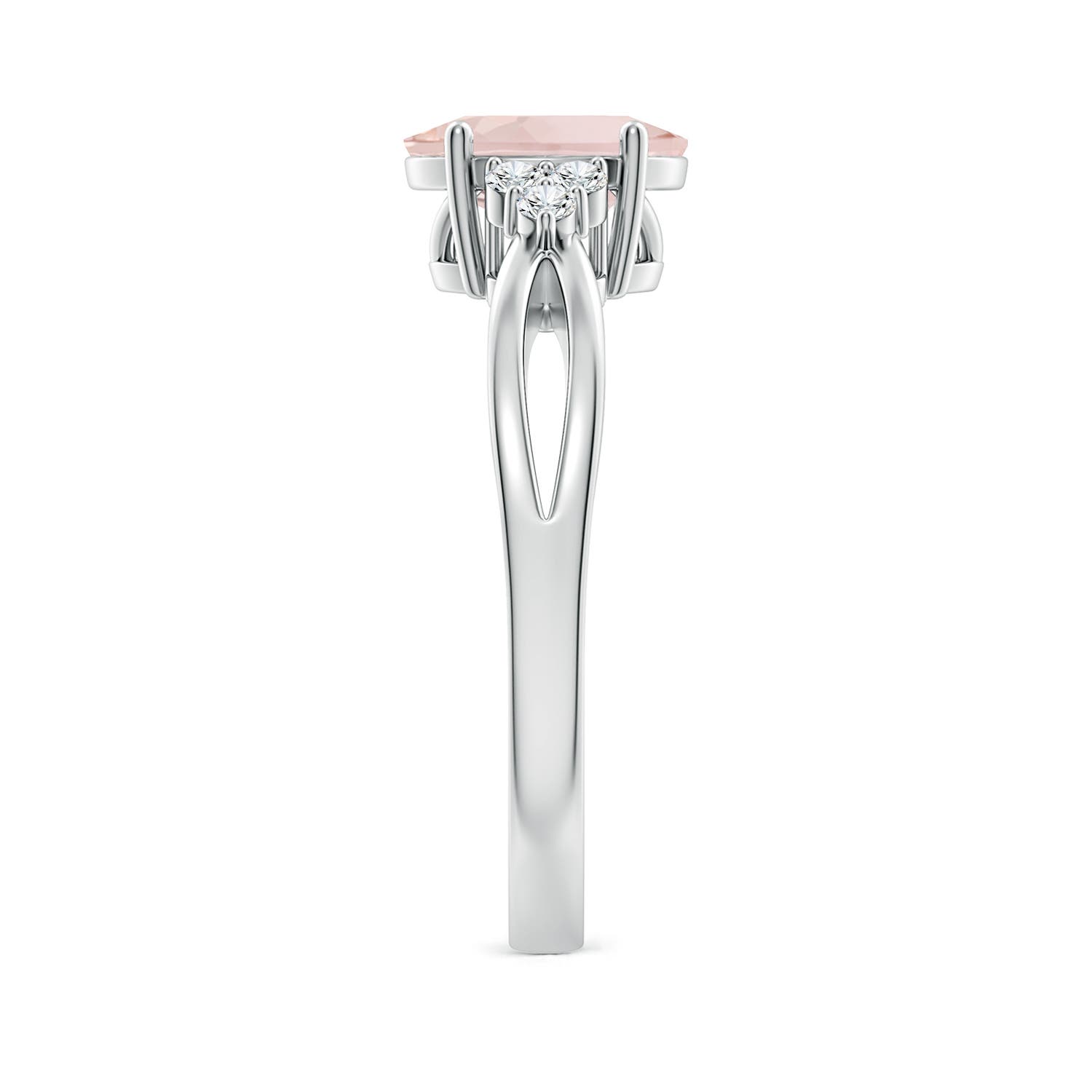 A - Morganite / 1.18 CT / 14 KT White Gold