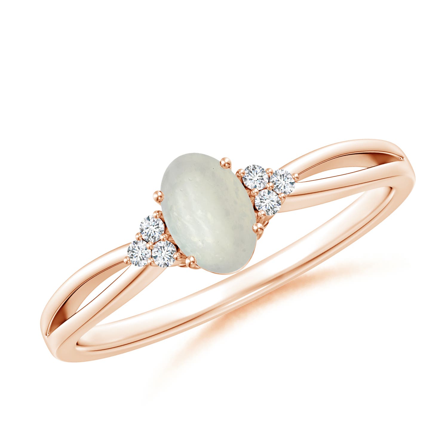 A - Moonstone / 0.43 CT / 14 KT Rose Gold