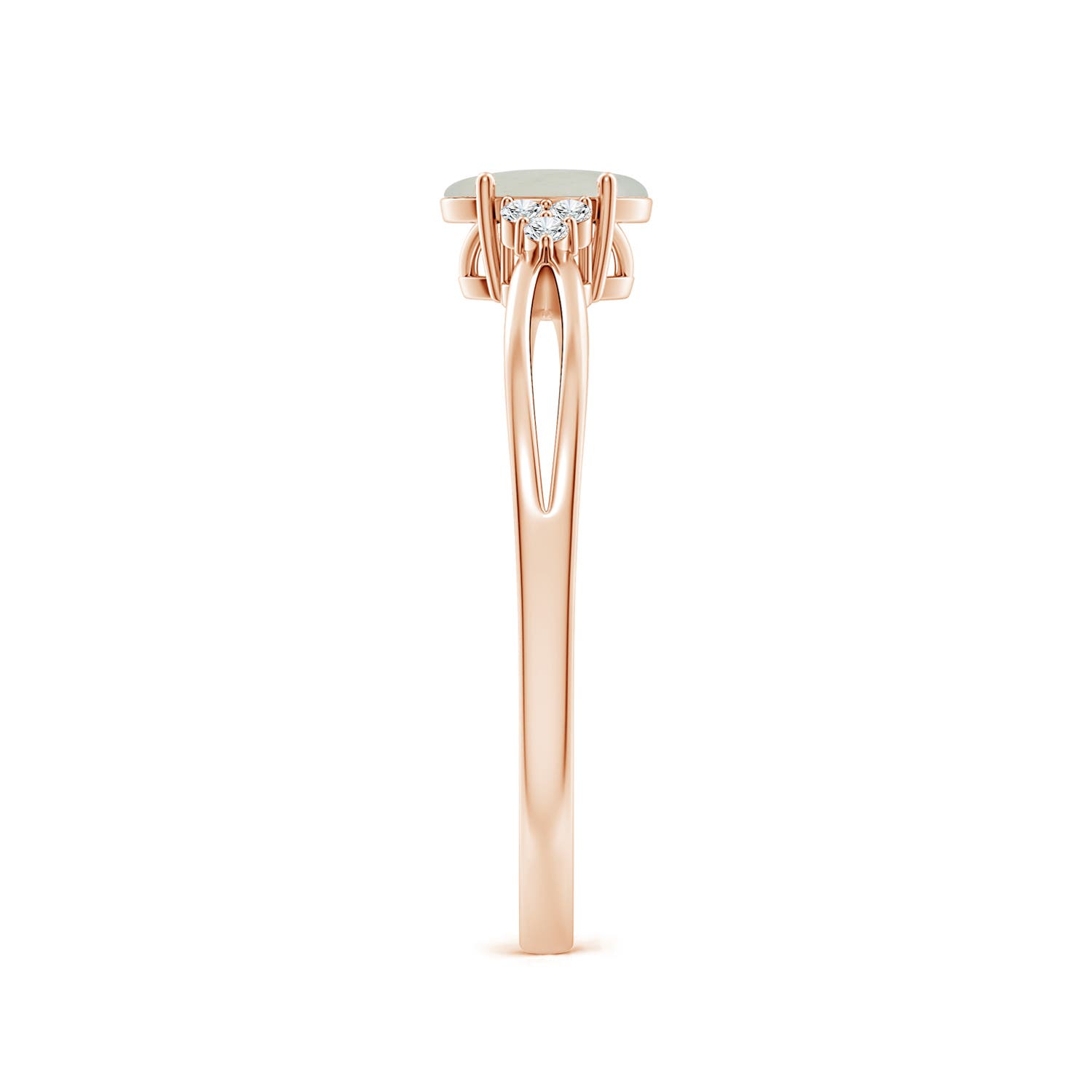 A - Moonstone / 0.43 CT / 14 KT Rose Gold