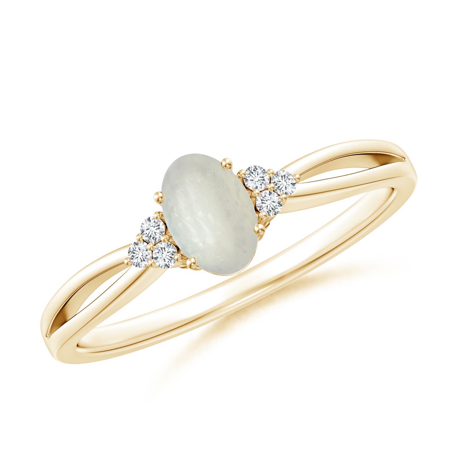 A - Moonstone / 0.43 CT / 14 KT Yellow Gold