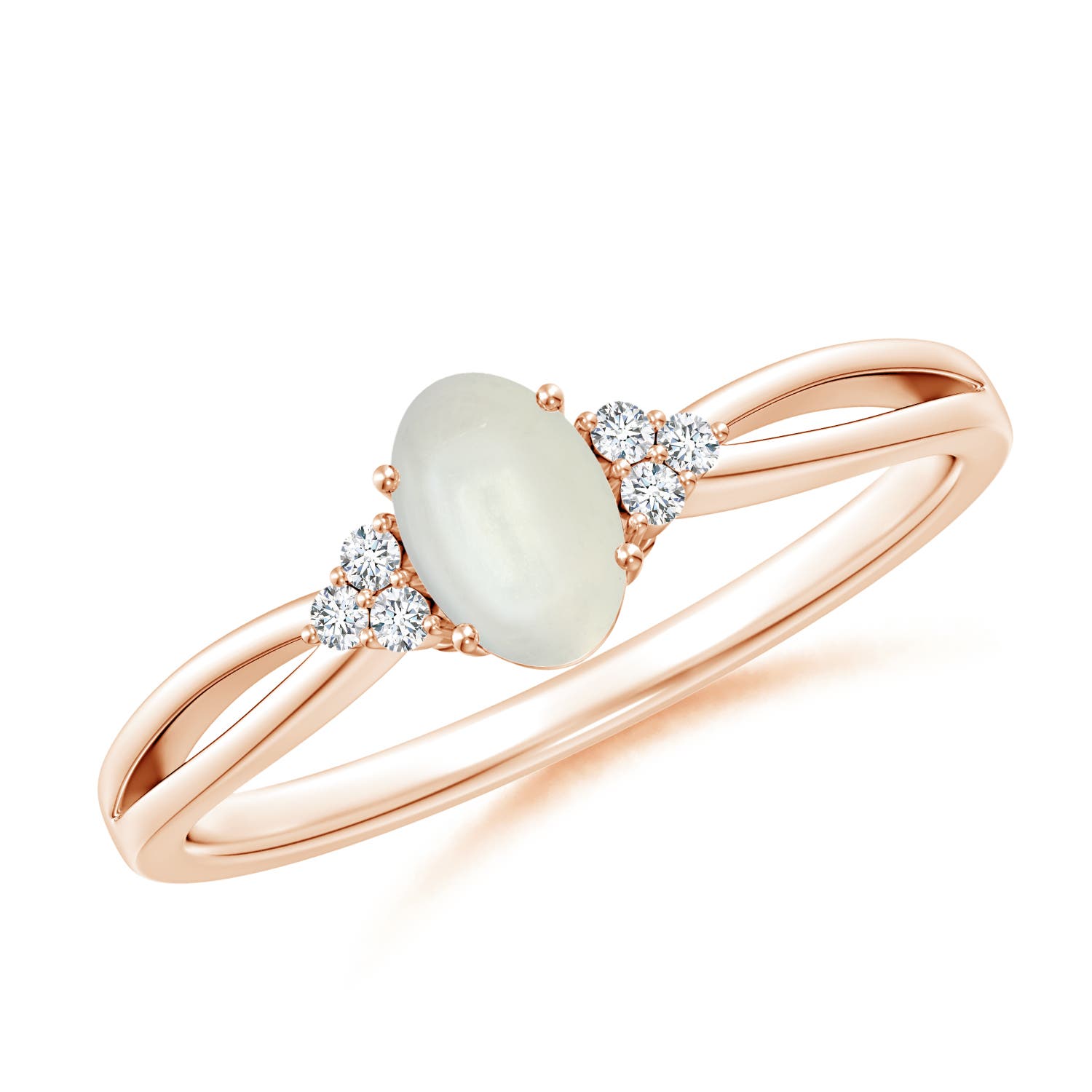 AAAA - Moonstone / 0.43 CT / 14 KT Rose Gold