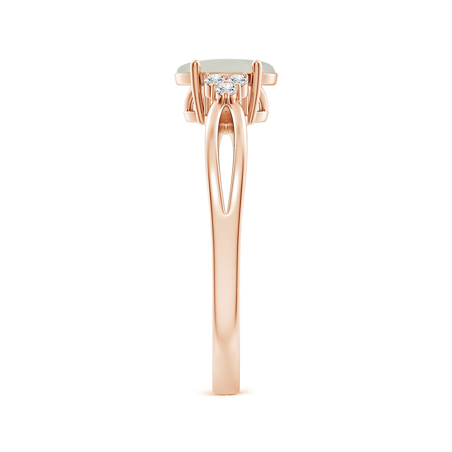 A - Moonstone / 0.75 CT / 14 KT Rose Gold